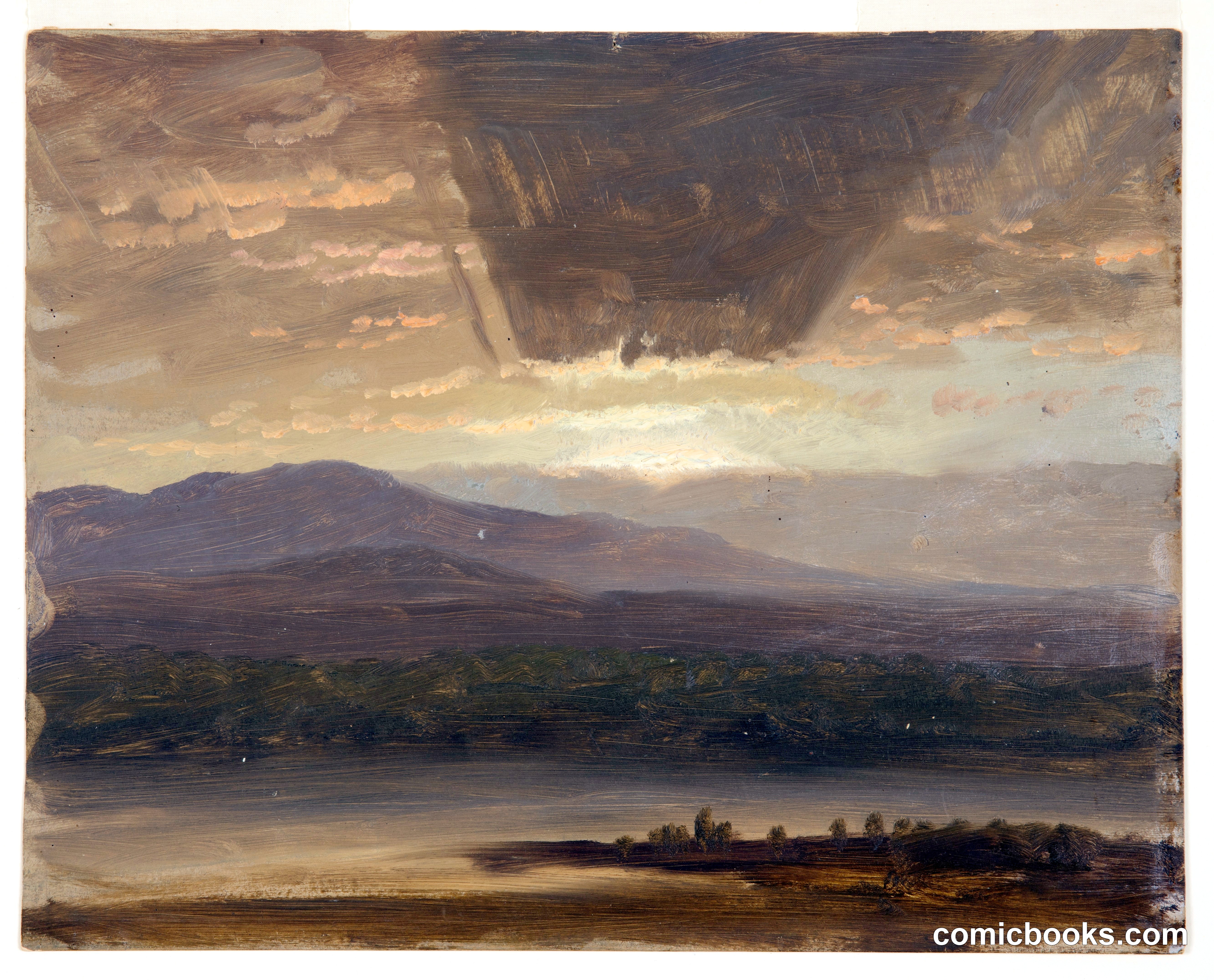 Clouds above the Catskills at Sunset, Hudson, New York