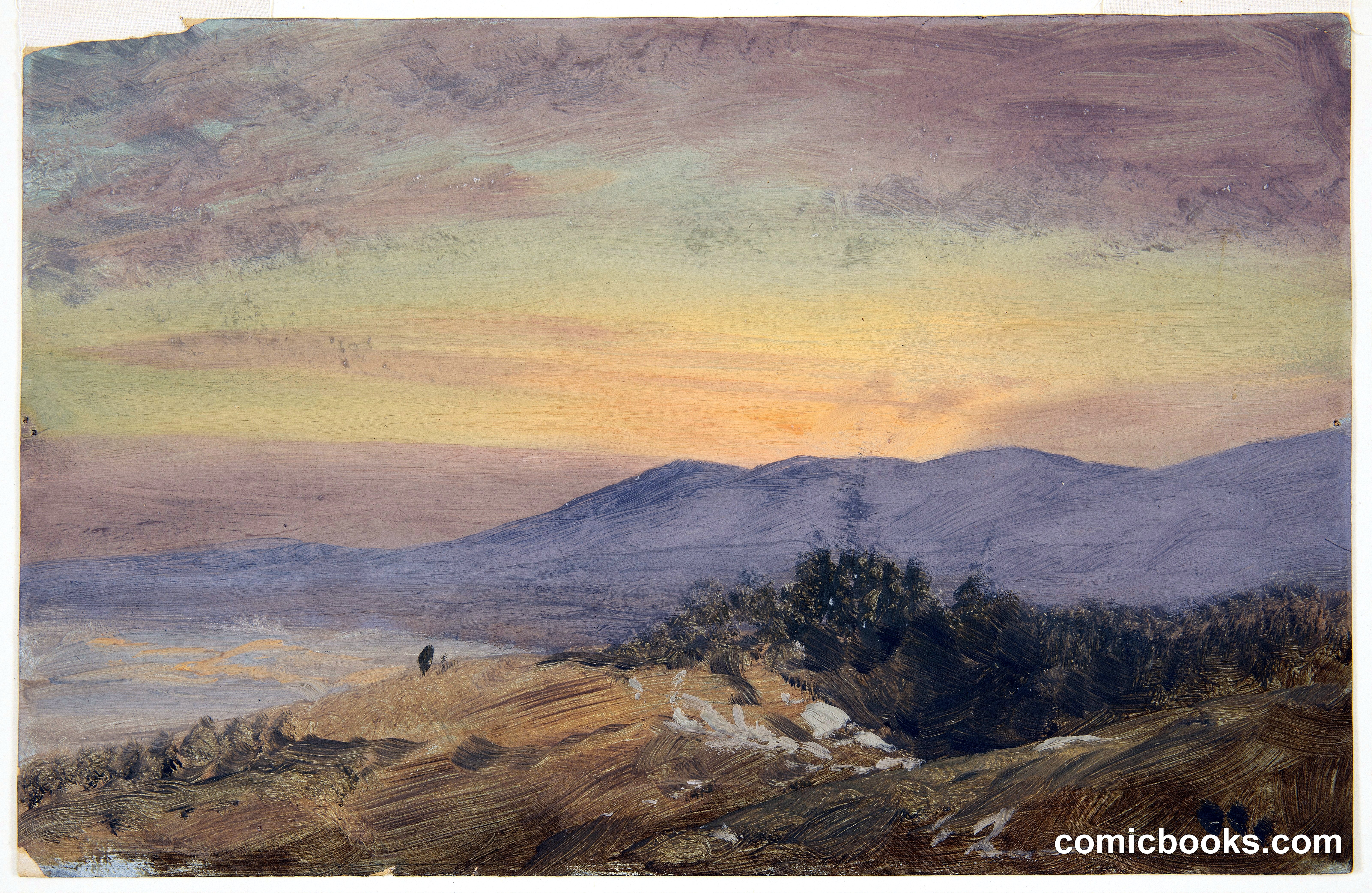 Winter Sunset in the Hudson Valley, Looking Southwest from Olana