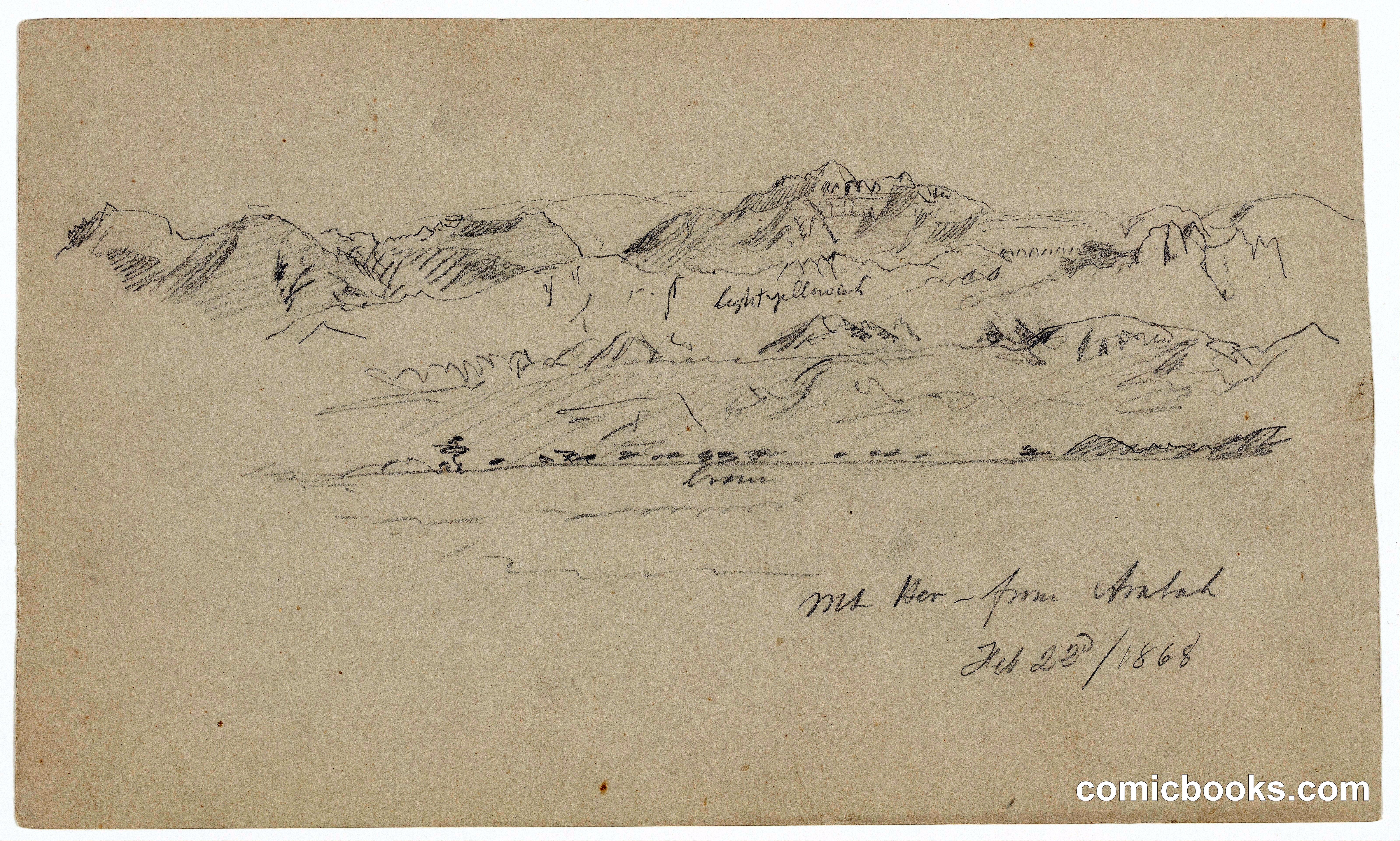 Mt. Hor from Arabah, Palestine