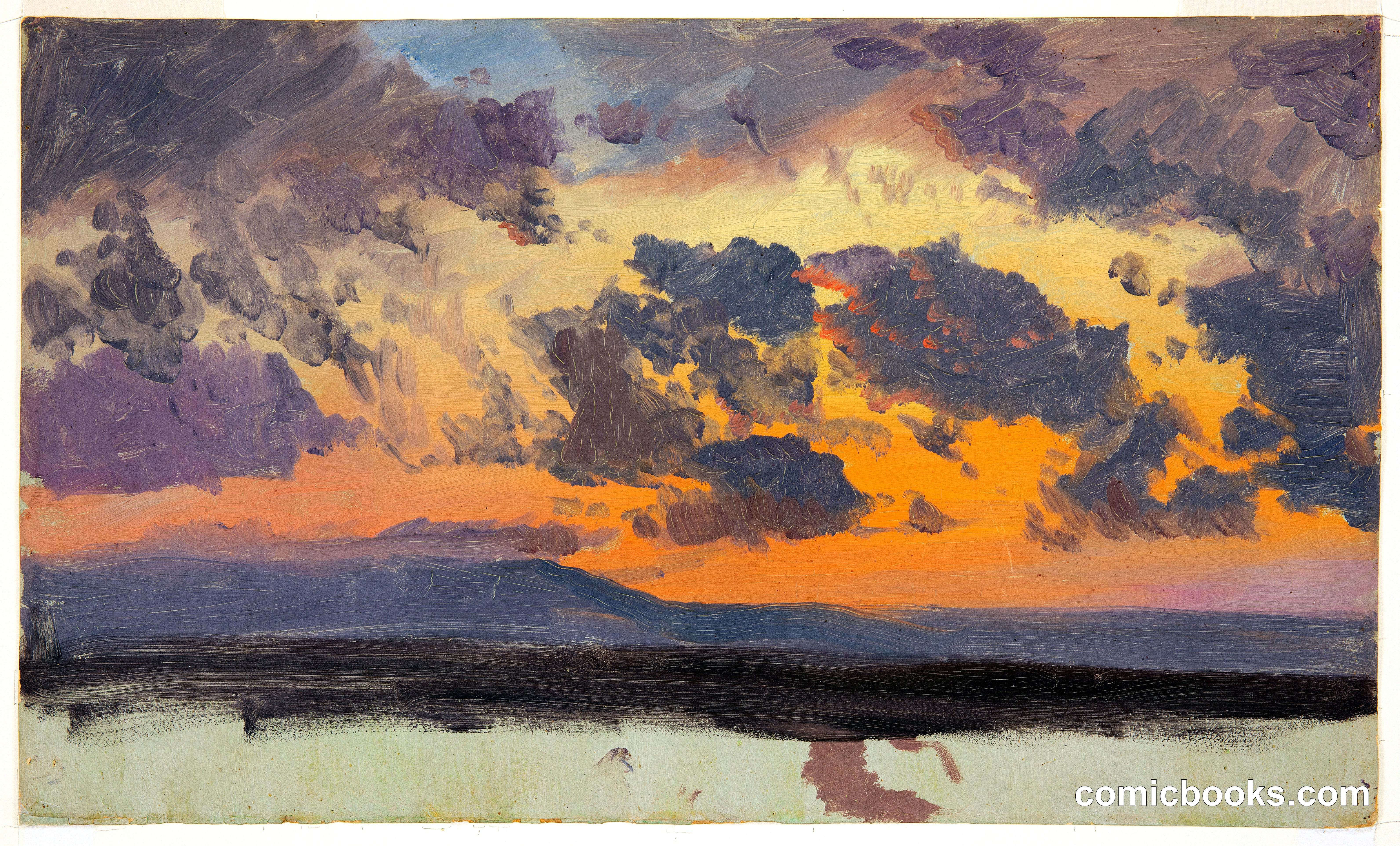 Clouds at Twilight, Color Effects, Hudson, New York
