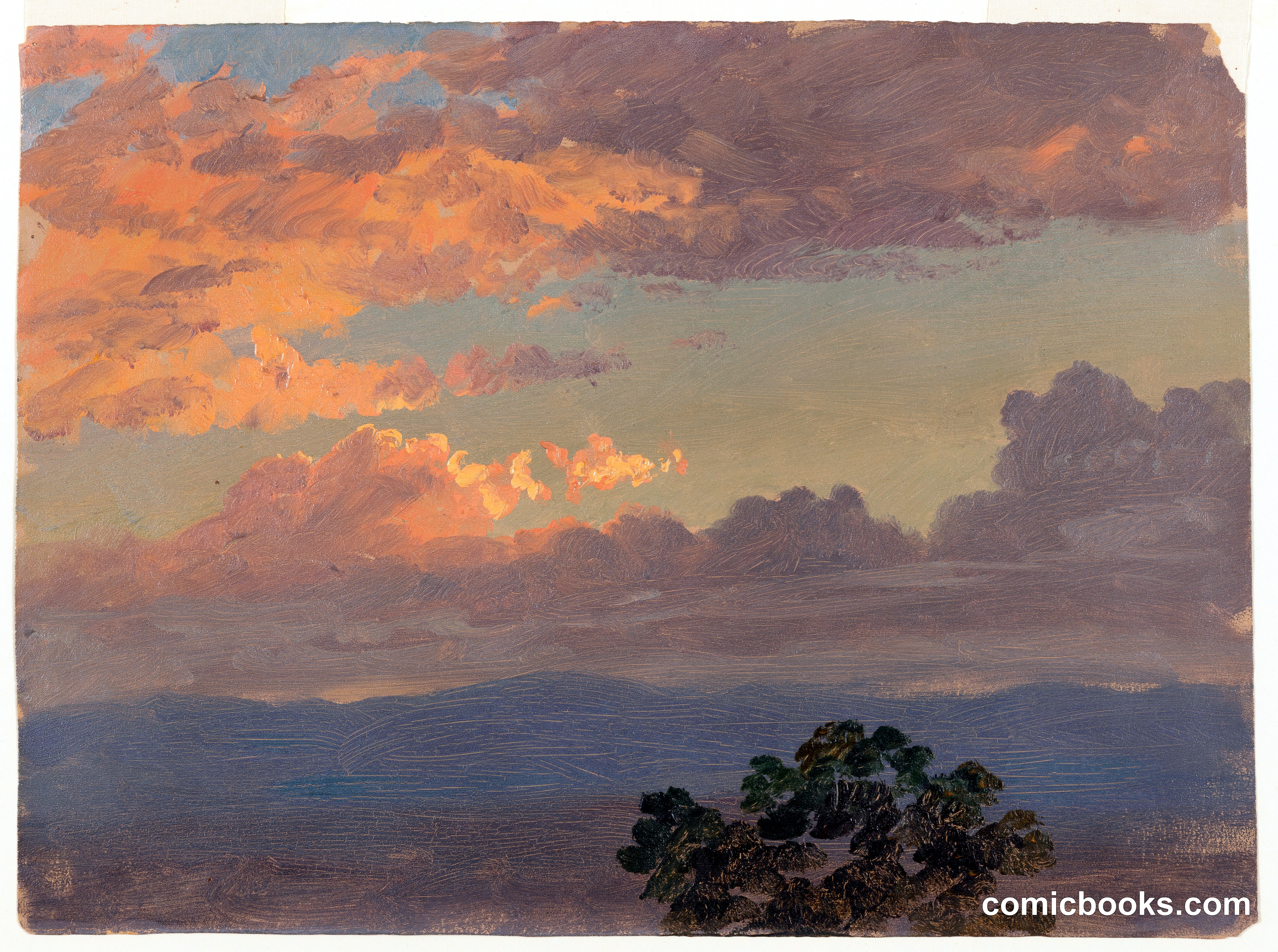 Sunset over the Catskills, Hudson, New York
