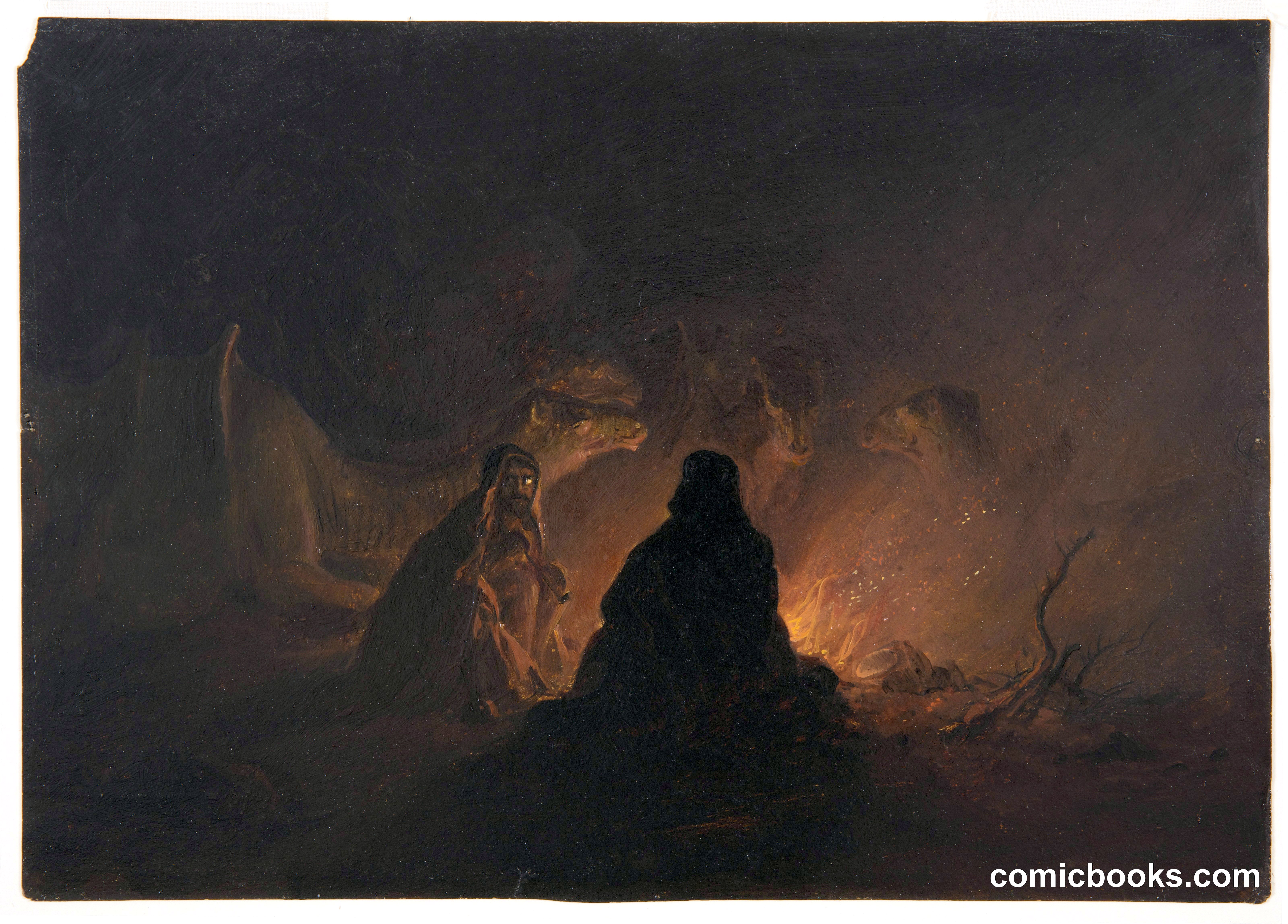 Bedouin Campfire at Night