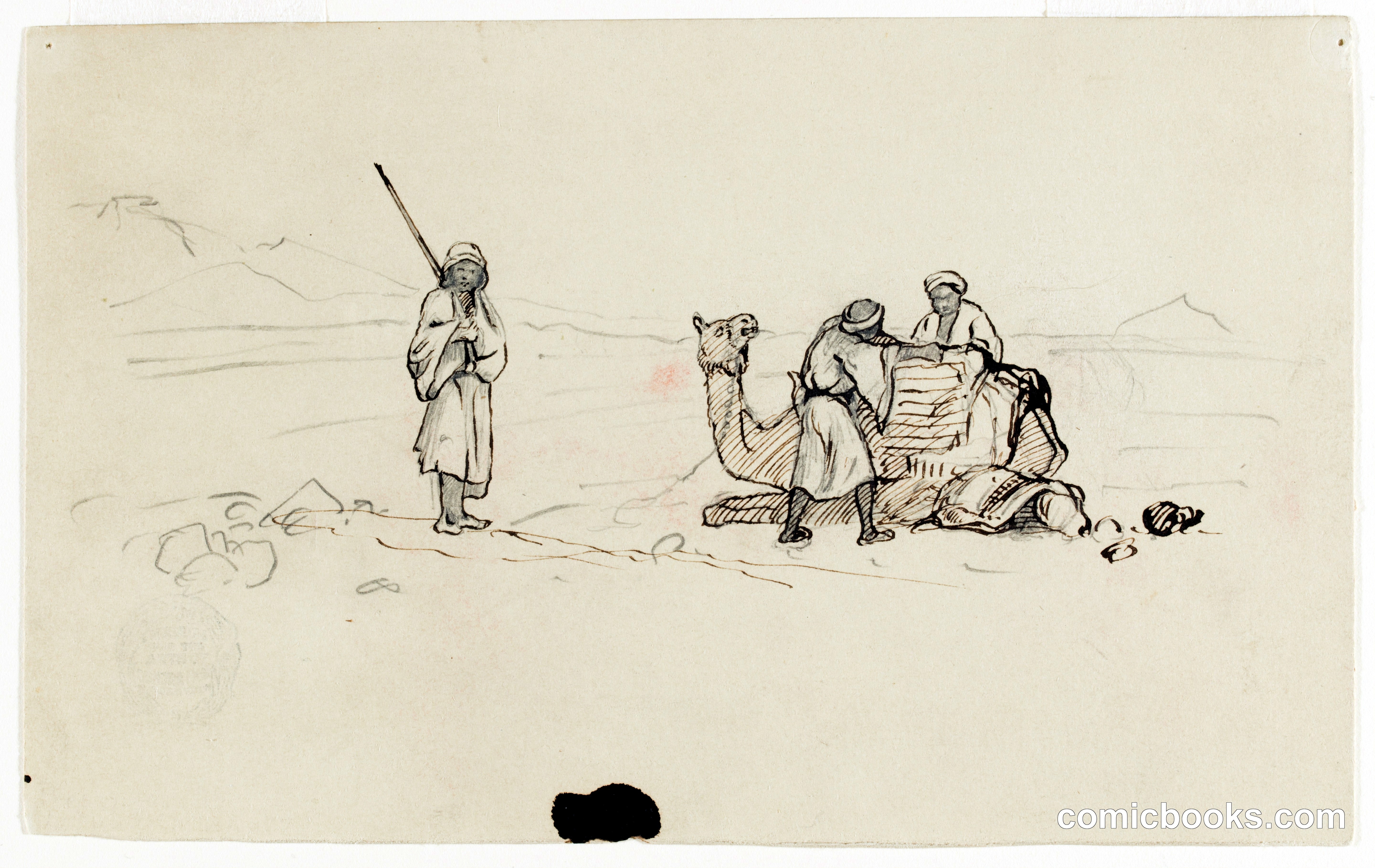 Preparing a Camel, Palestine or Syria