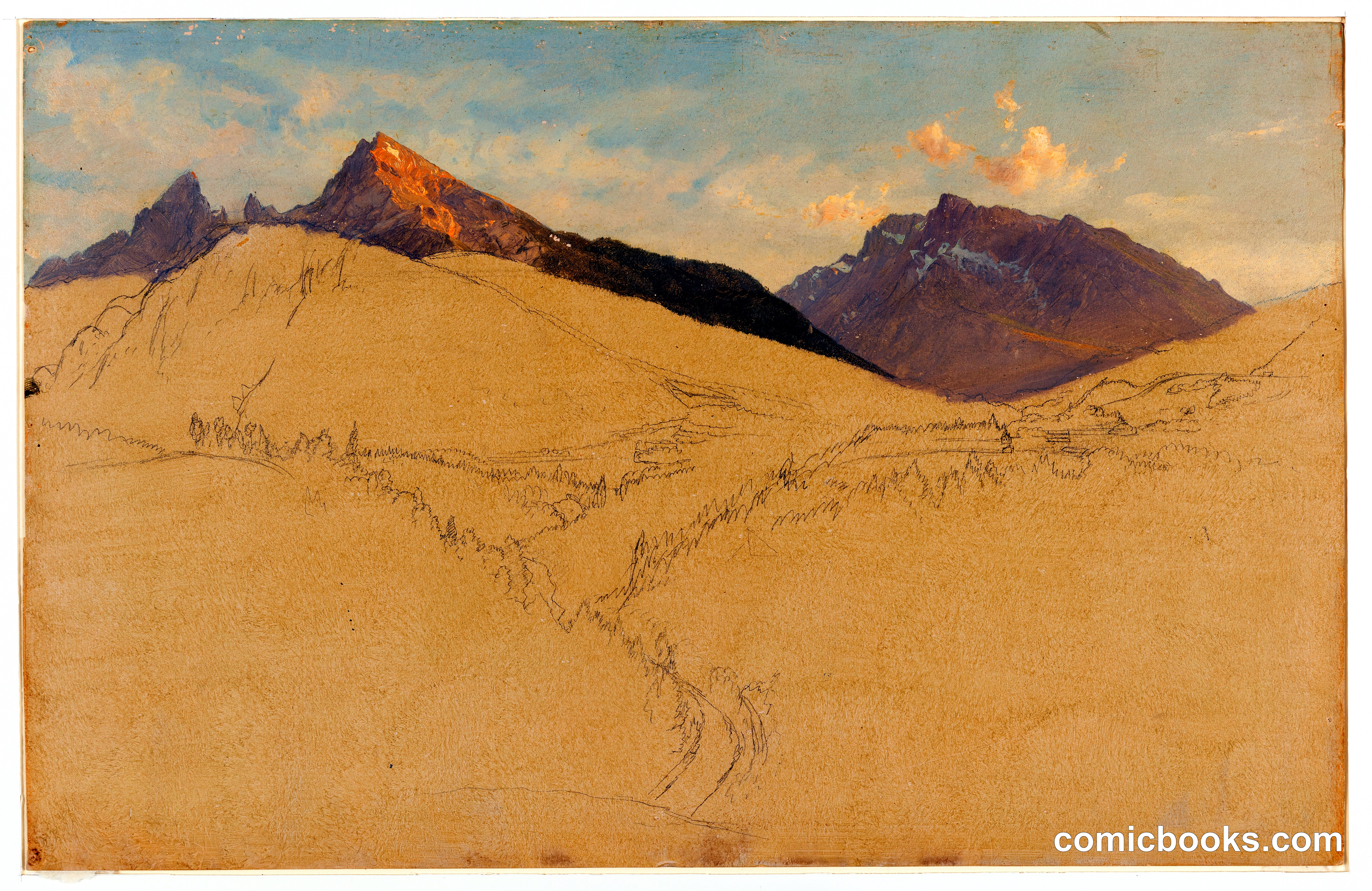 The Watzmann and the Hochkalter near Berchtesgaden, Bavaria