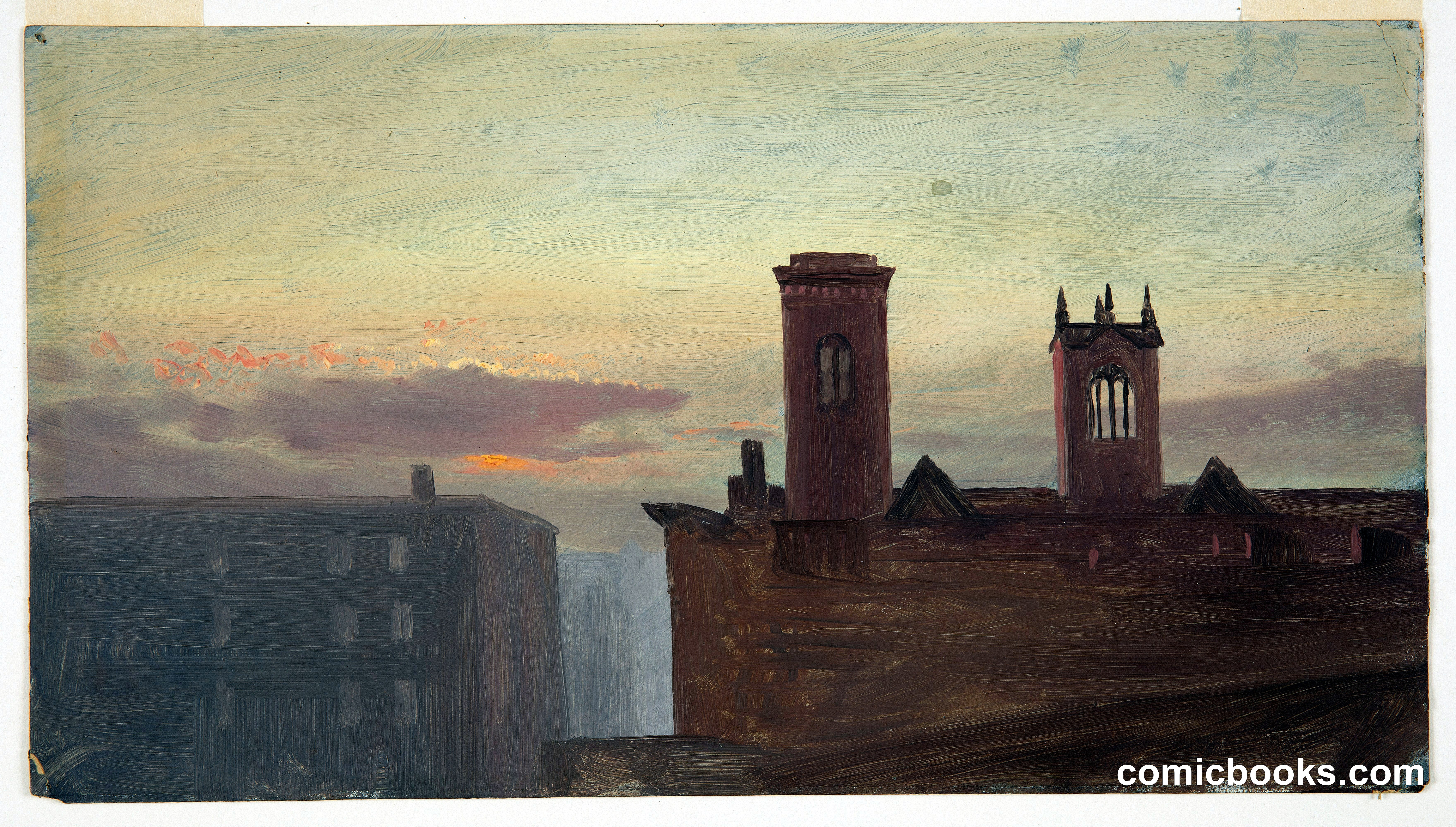 Housetops at Dawn, 10th Street, New York, NY
