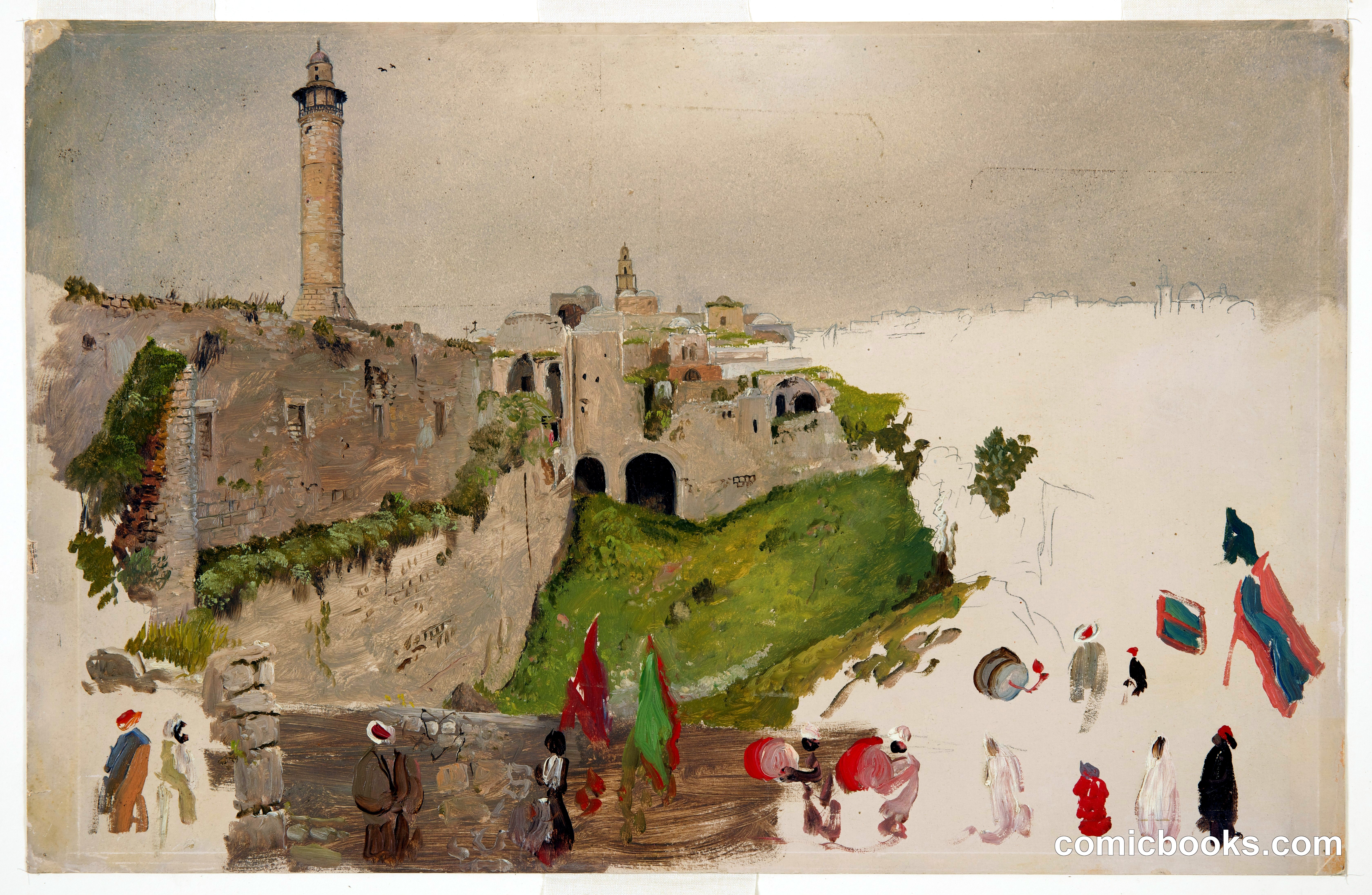 Parade Entering Jaffa, Palestine