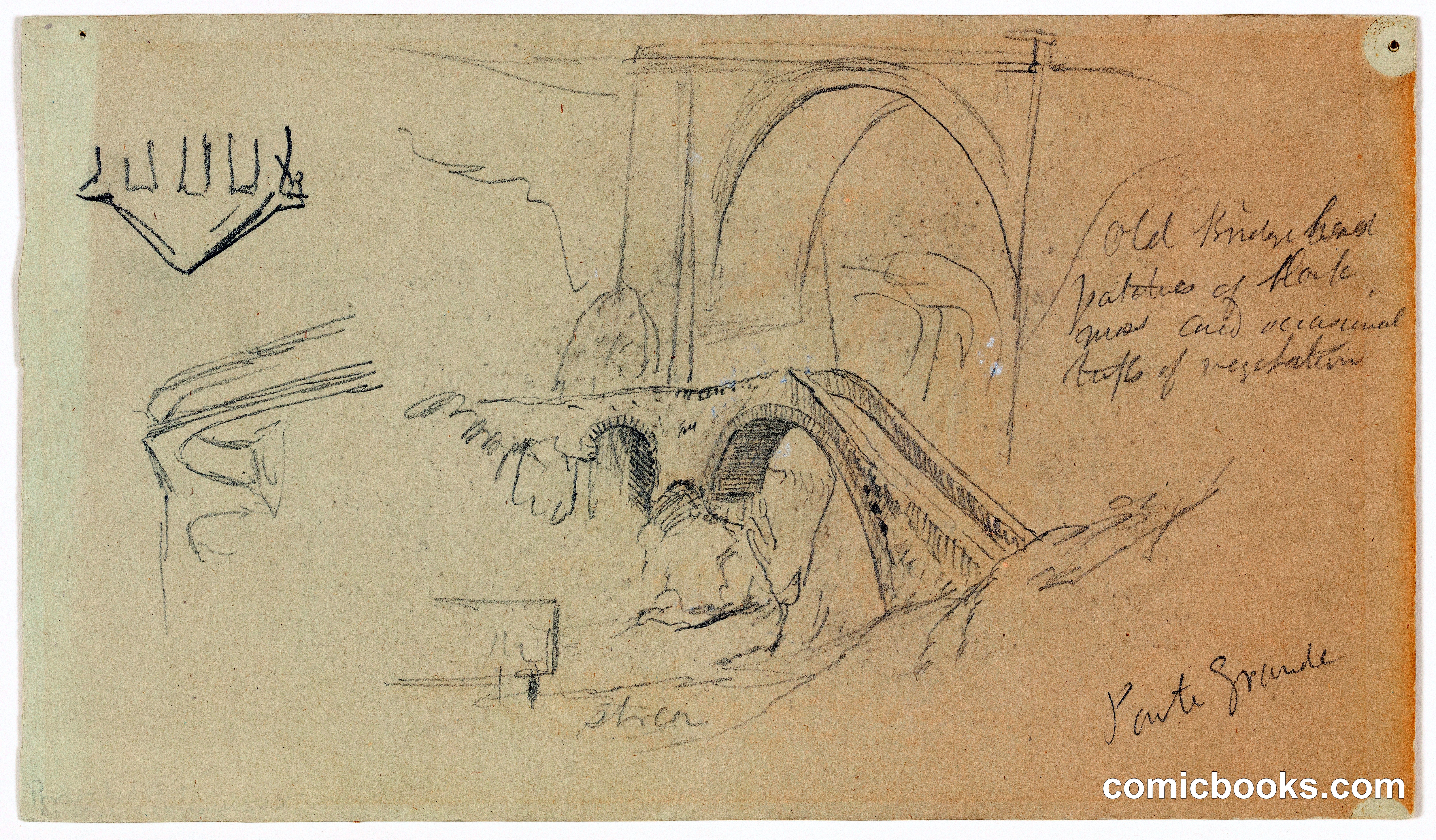 Study for The Old Bridge at Pontegrande, Italy