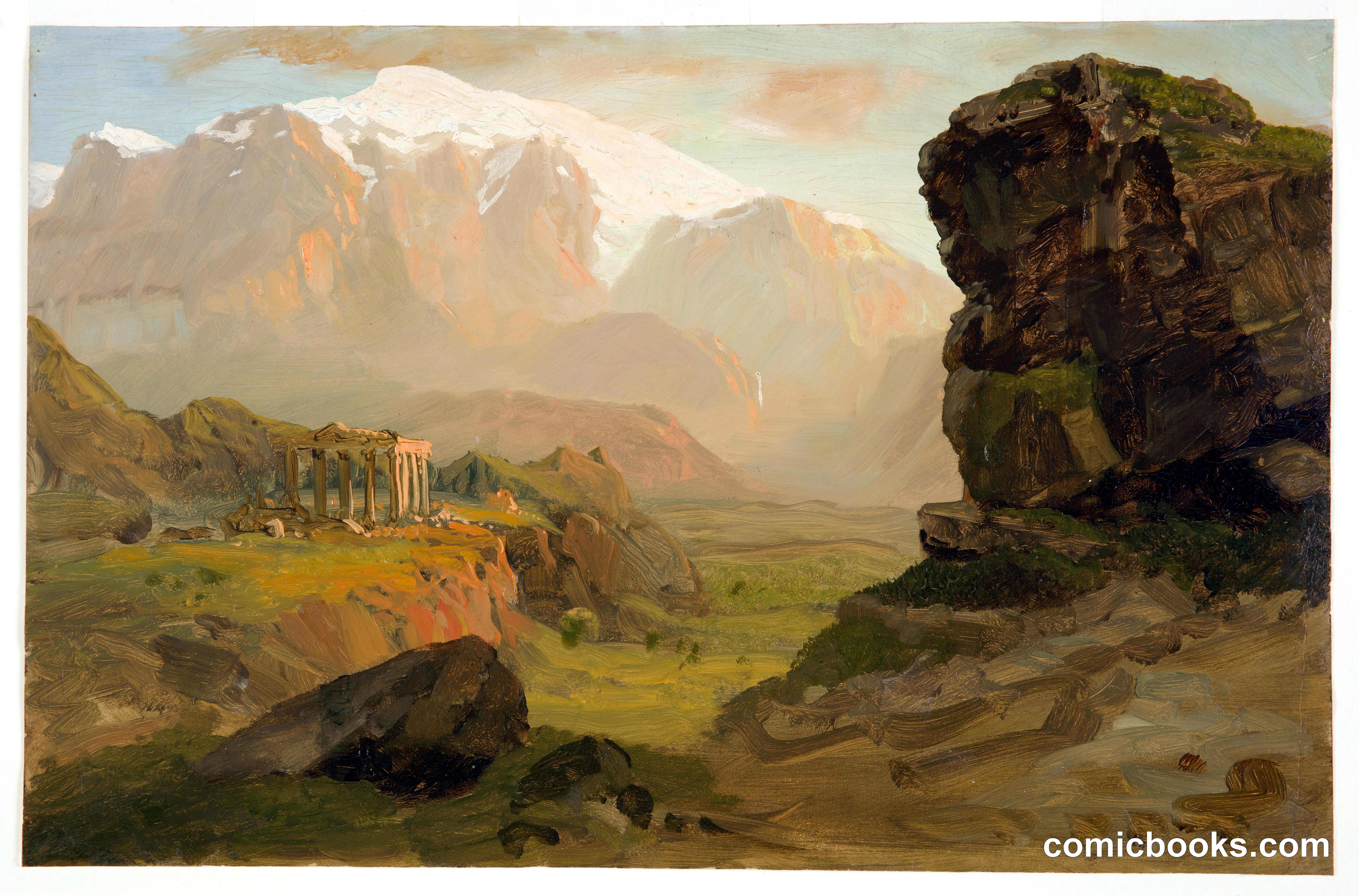Imagined Landscape with Ruined Temple