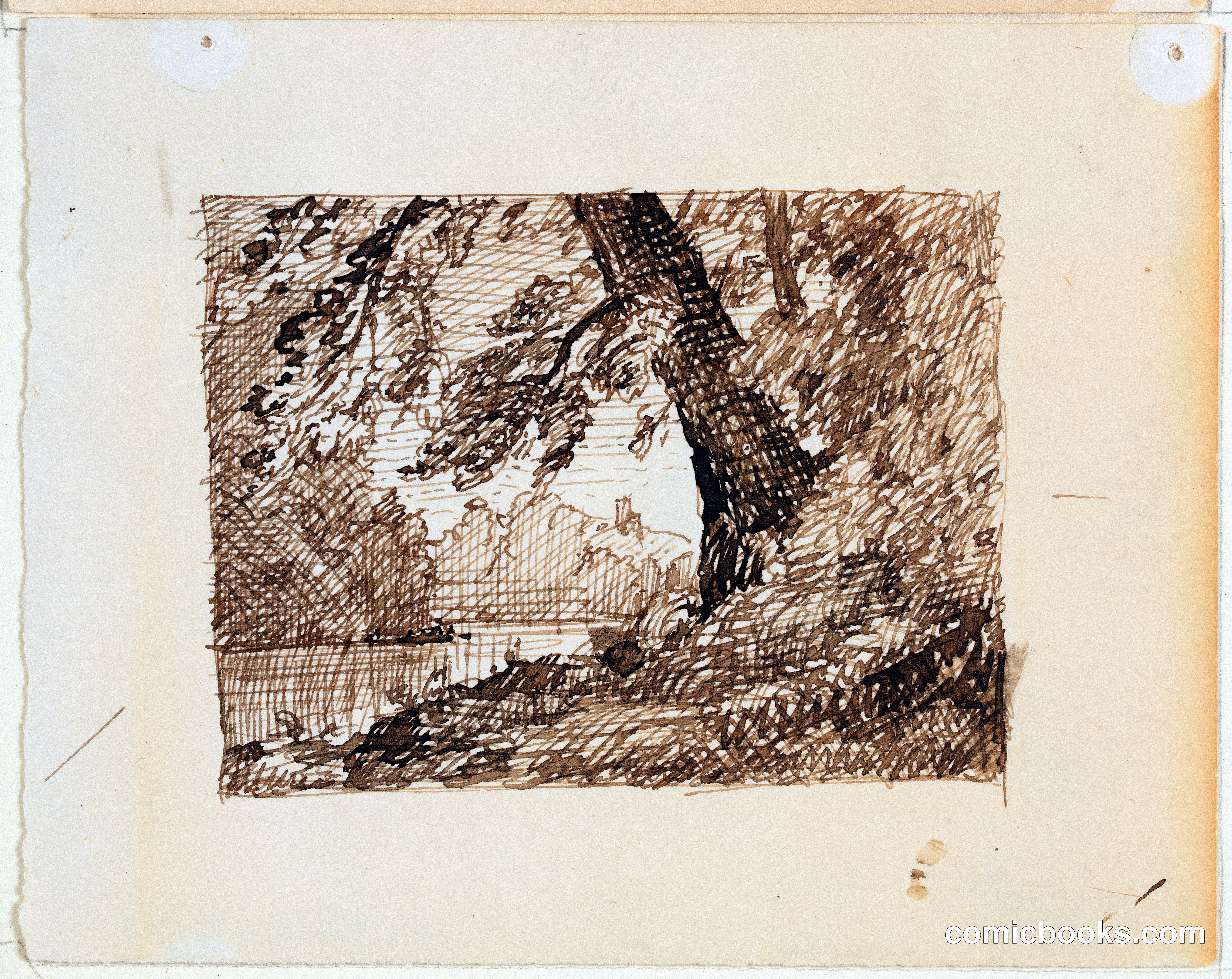 Imaginary River Landscape with Wooded Banks