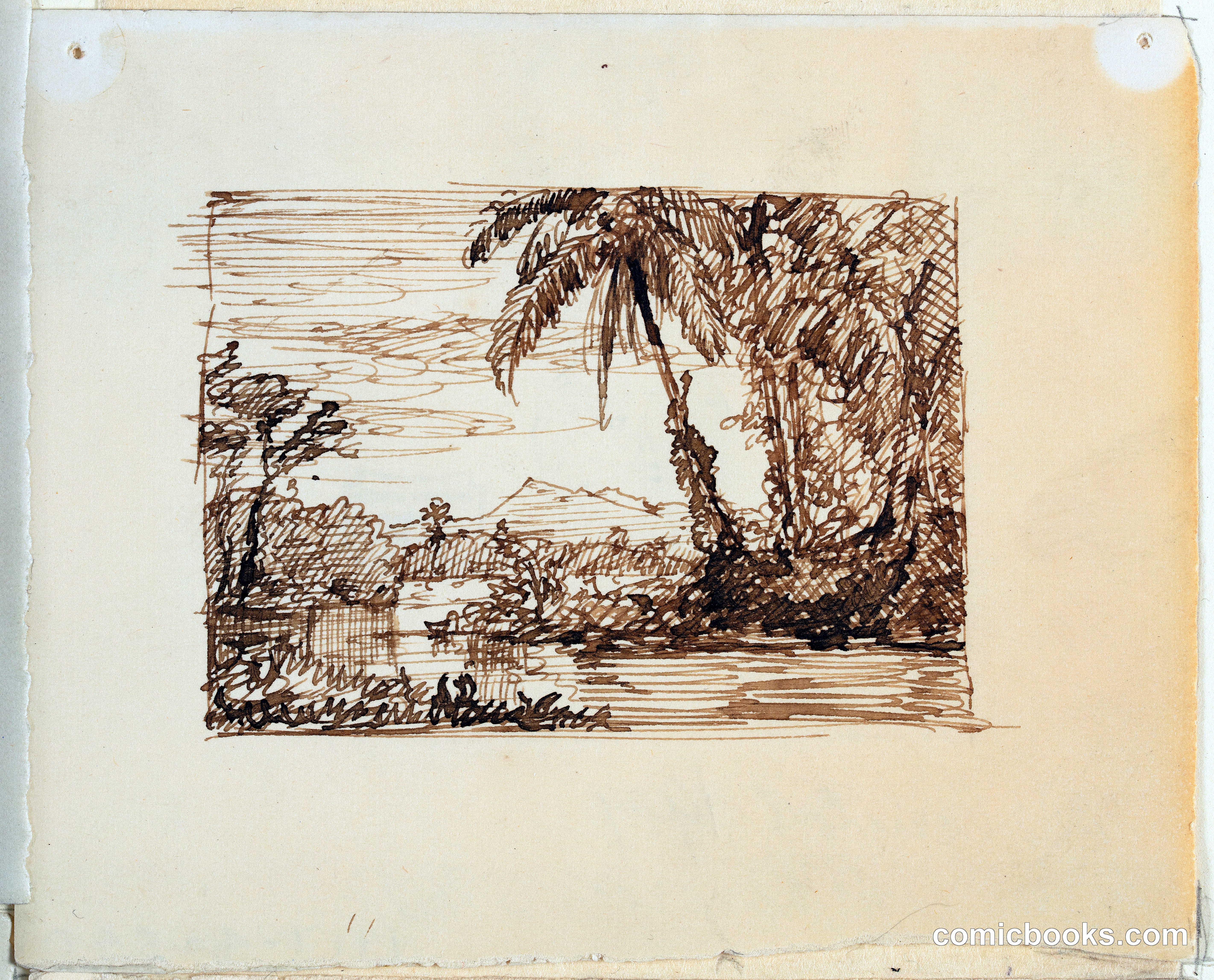 Imaginary Landscape with Palm Trees