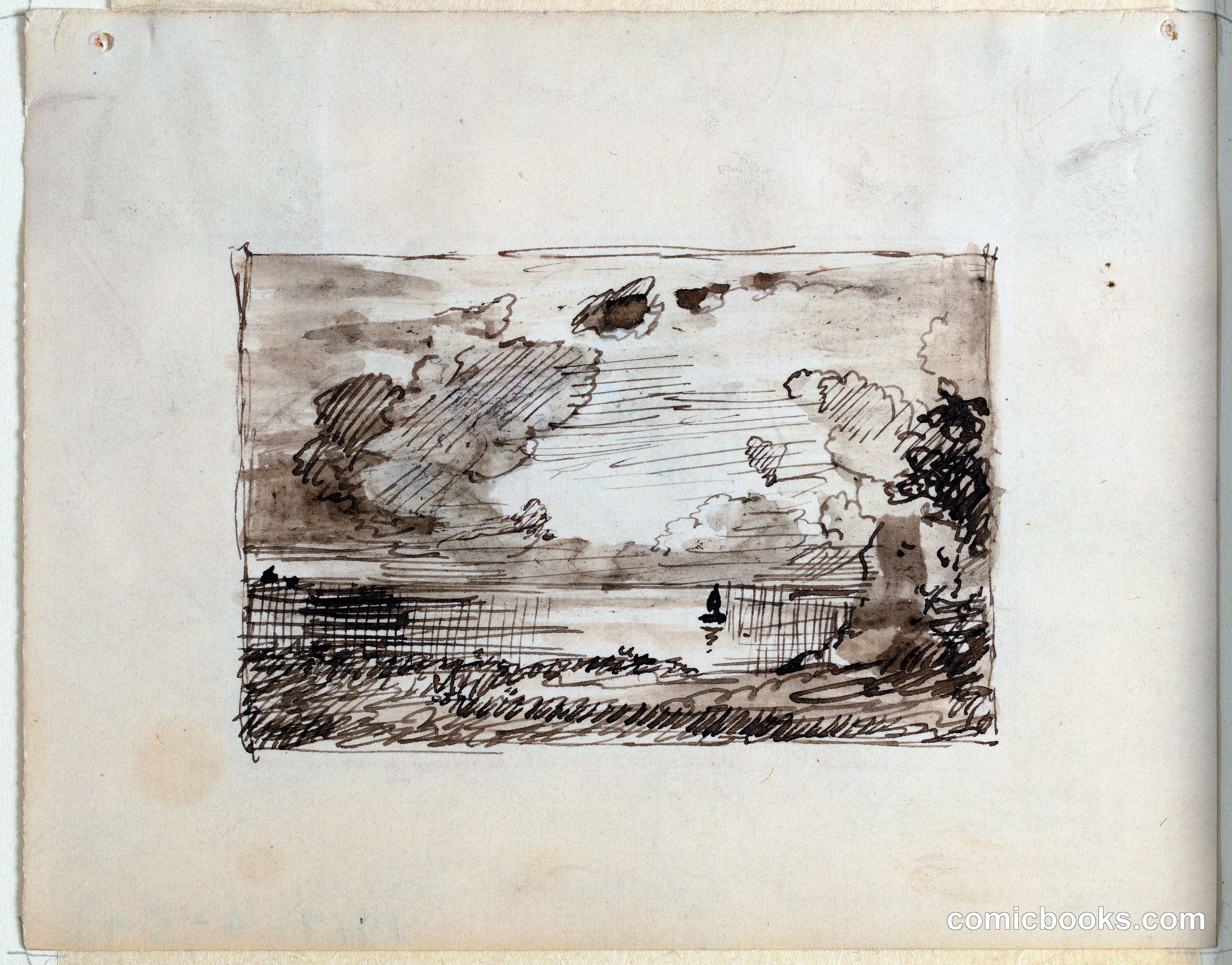 Imaginary Landscape with a Boat