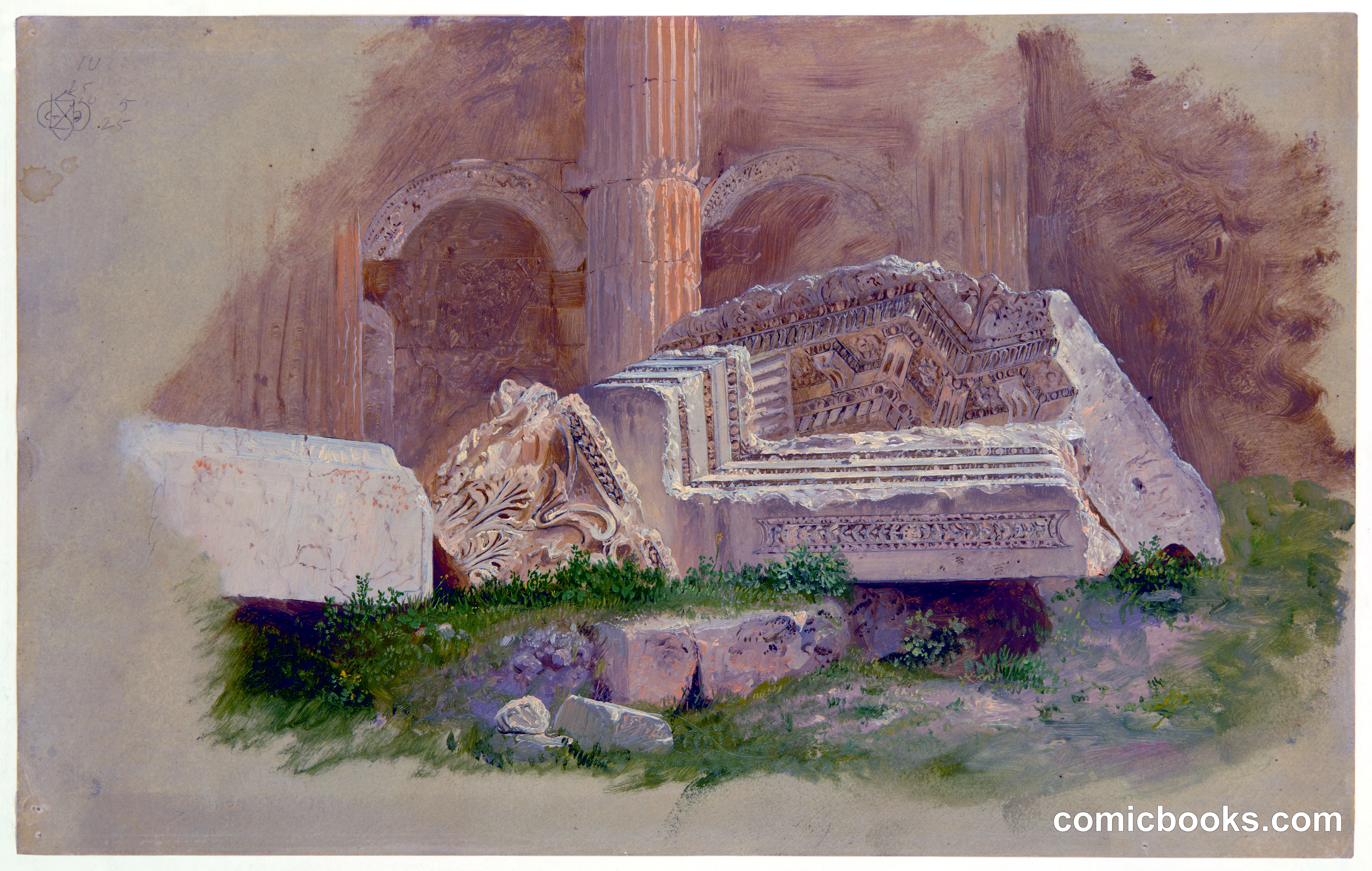 Interior of the Temple of Bacchus, Baalbek, Lebanon