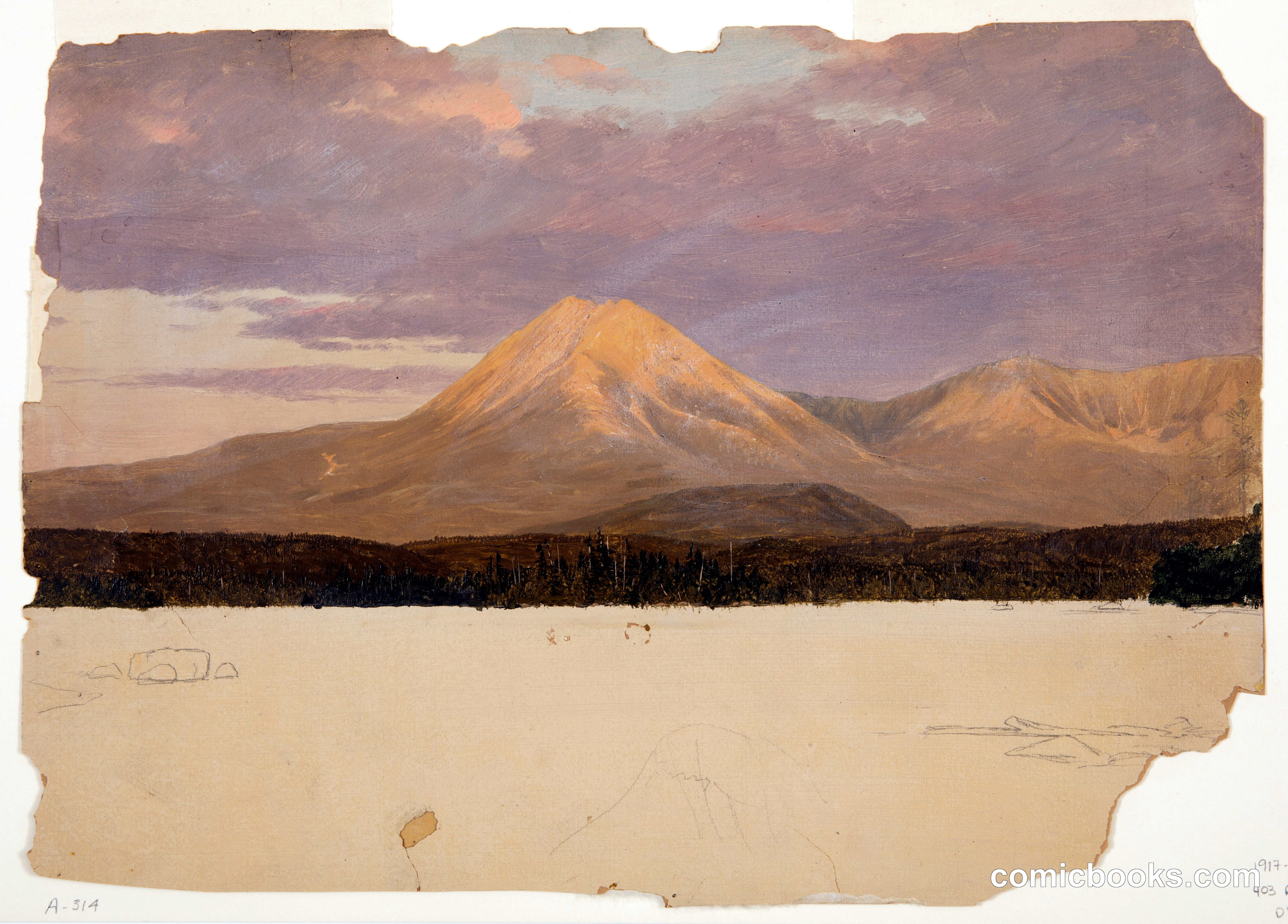 Mt. Katahdin from Katahdin Lake, Maine