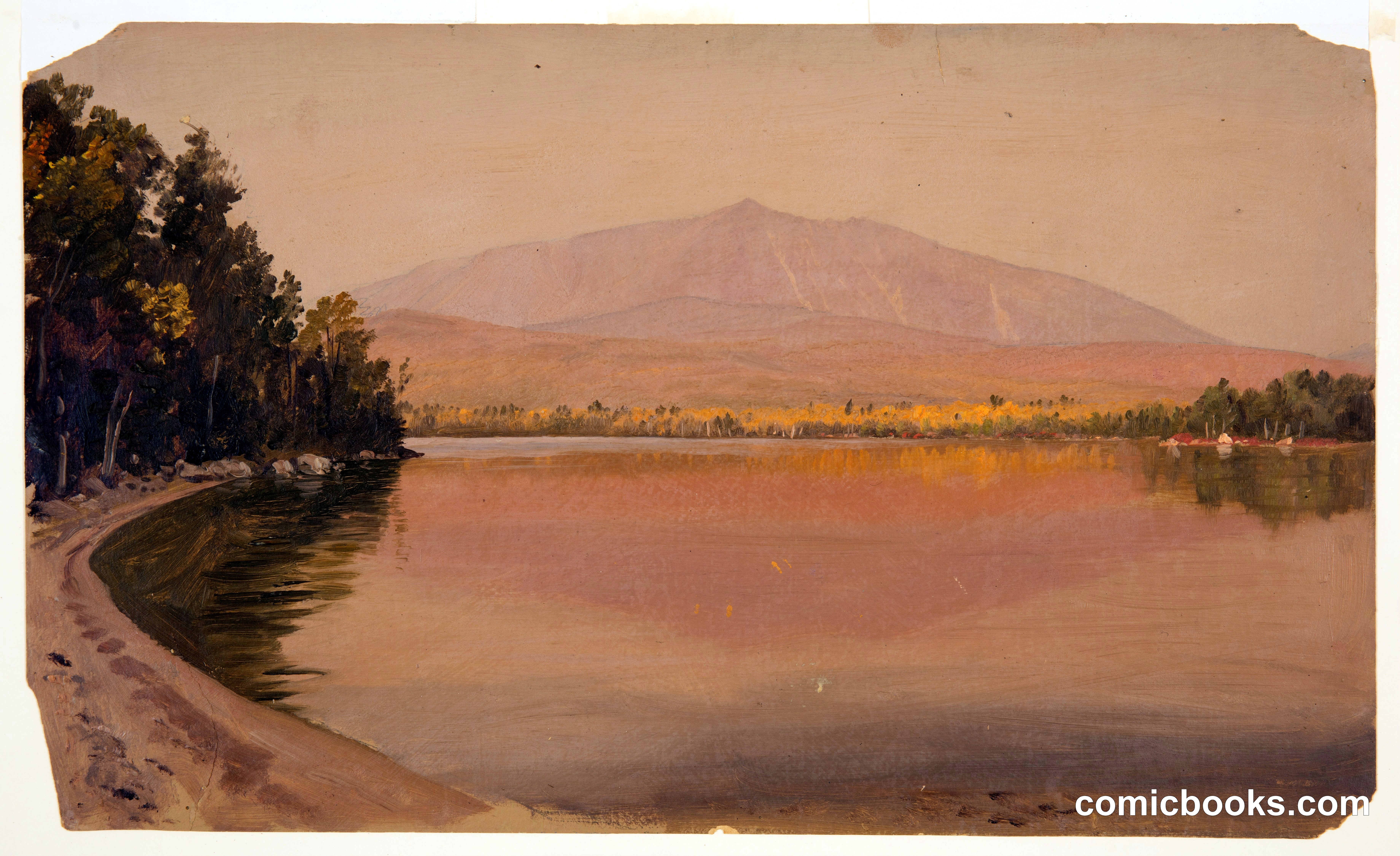 Mt. Katahdin from Togue Pond, Maine