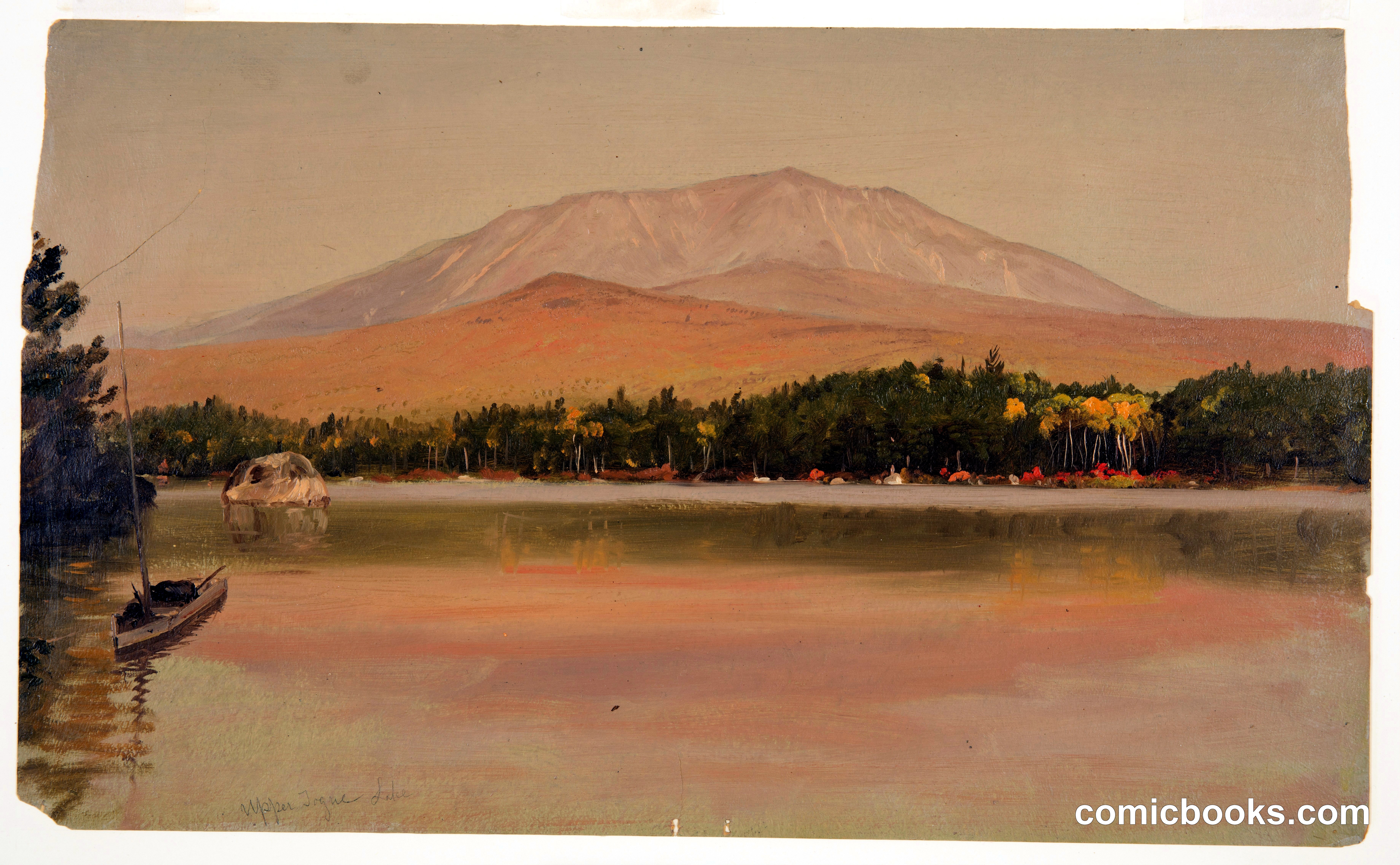 Mt. Katahdin from Upper Togue Pond, Maine