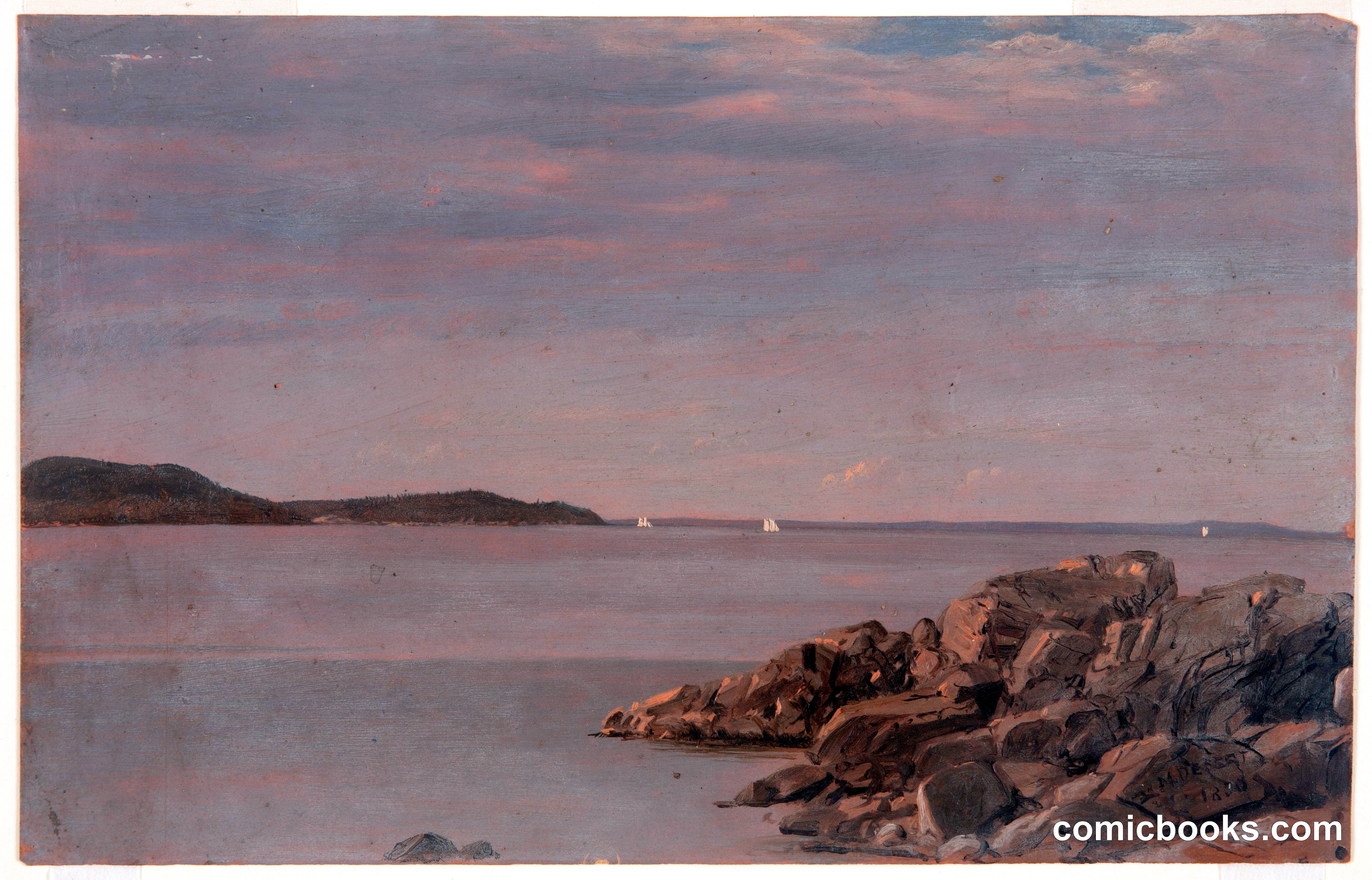 Mt. Desert Island from Sutton Island, Maine