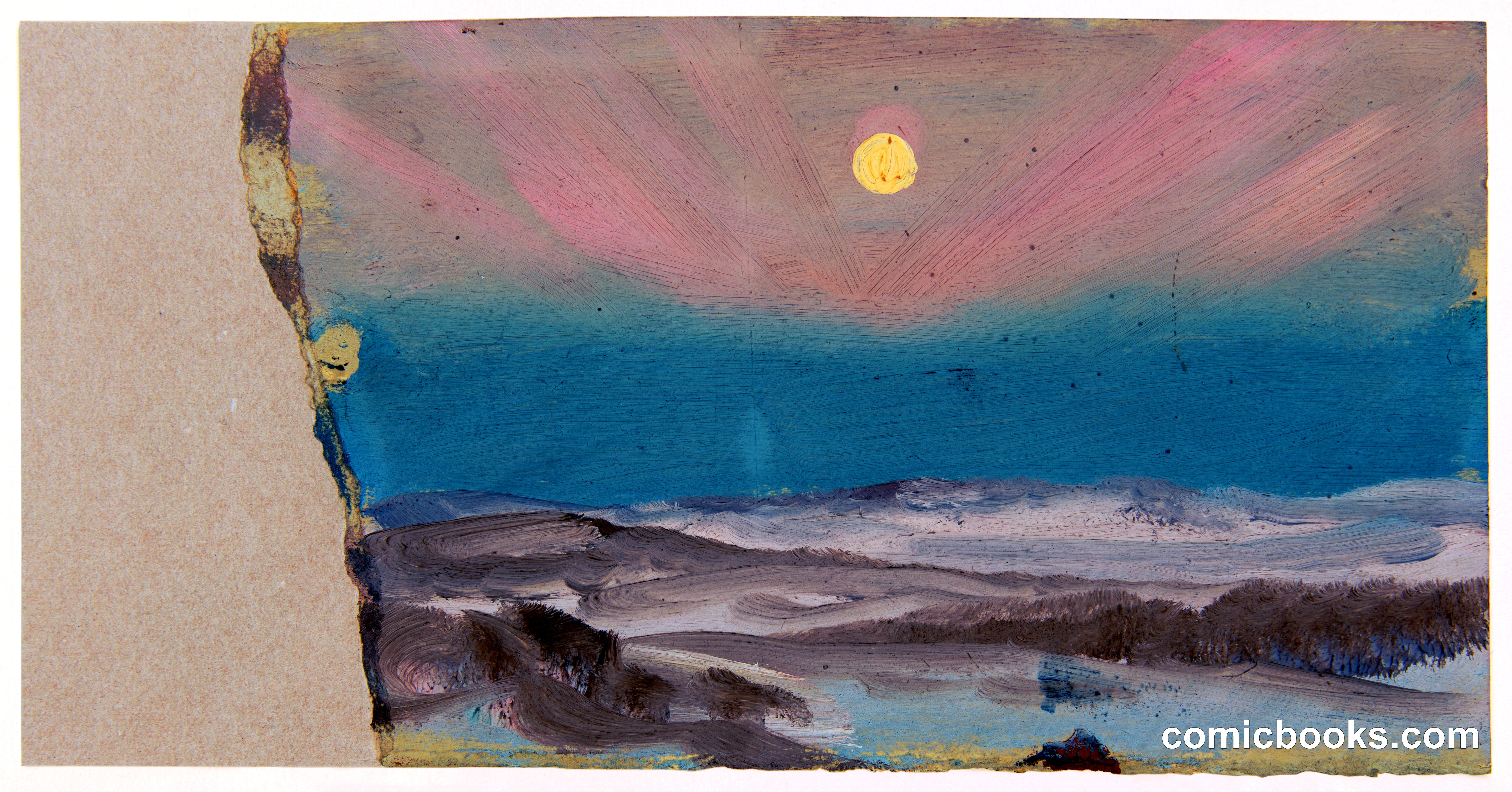 Full Moon over a Winter Landscape at Twilight, Hudson, New York