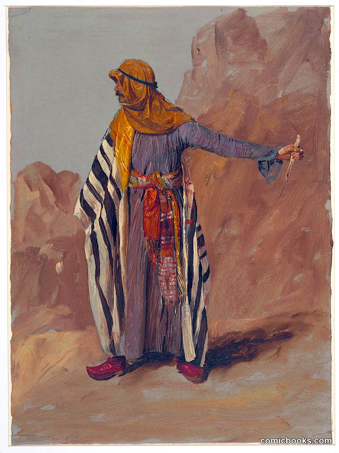 Standing Bedouin Figure with Knife Drawn