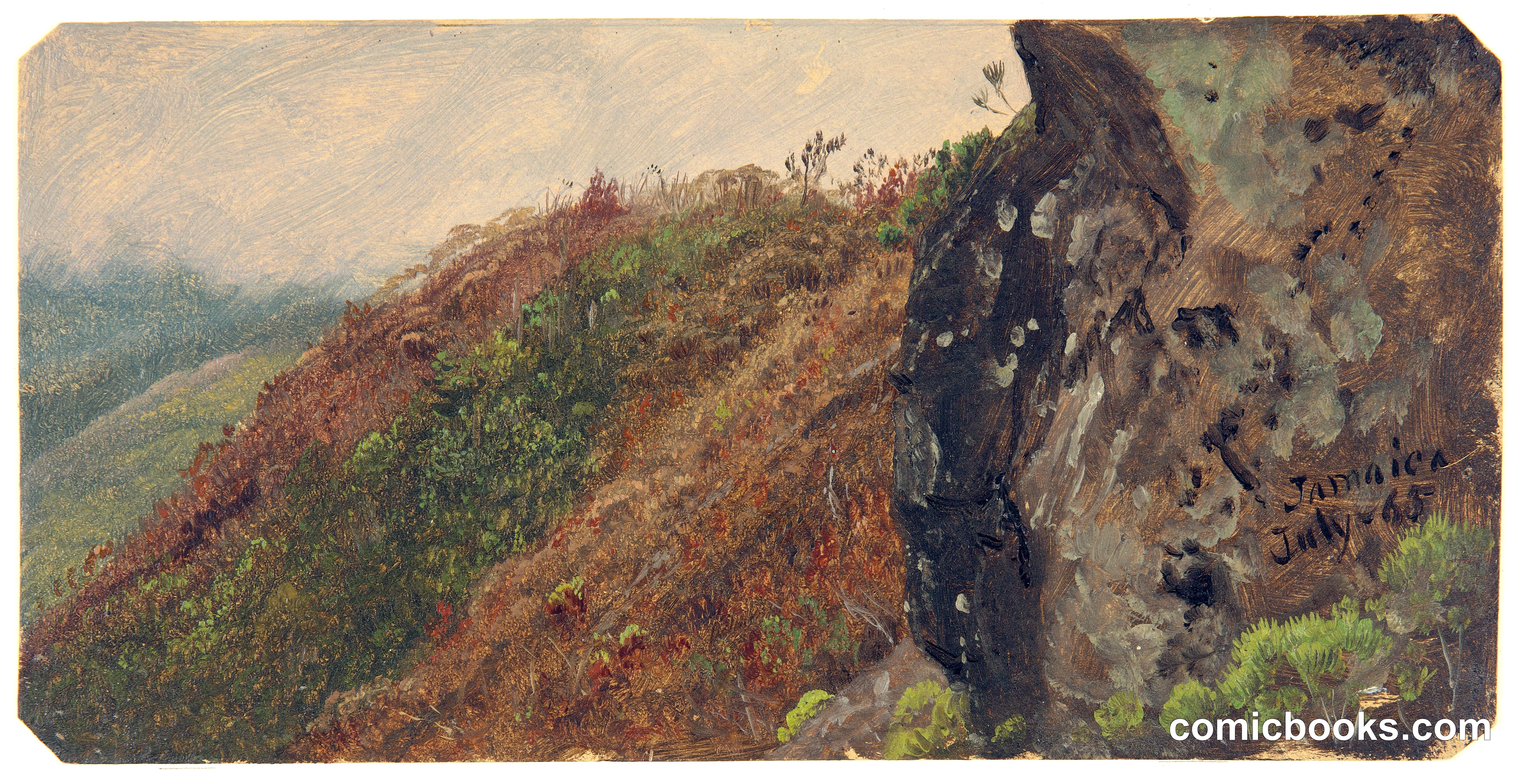 Mountain Ridge with Rock, Jamaica