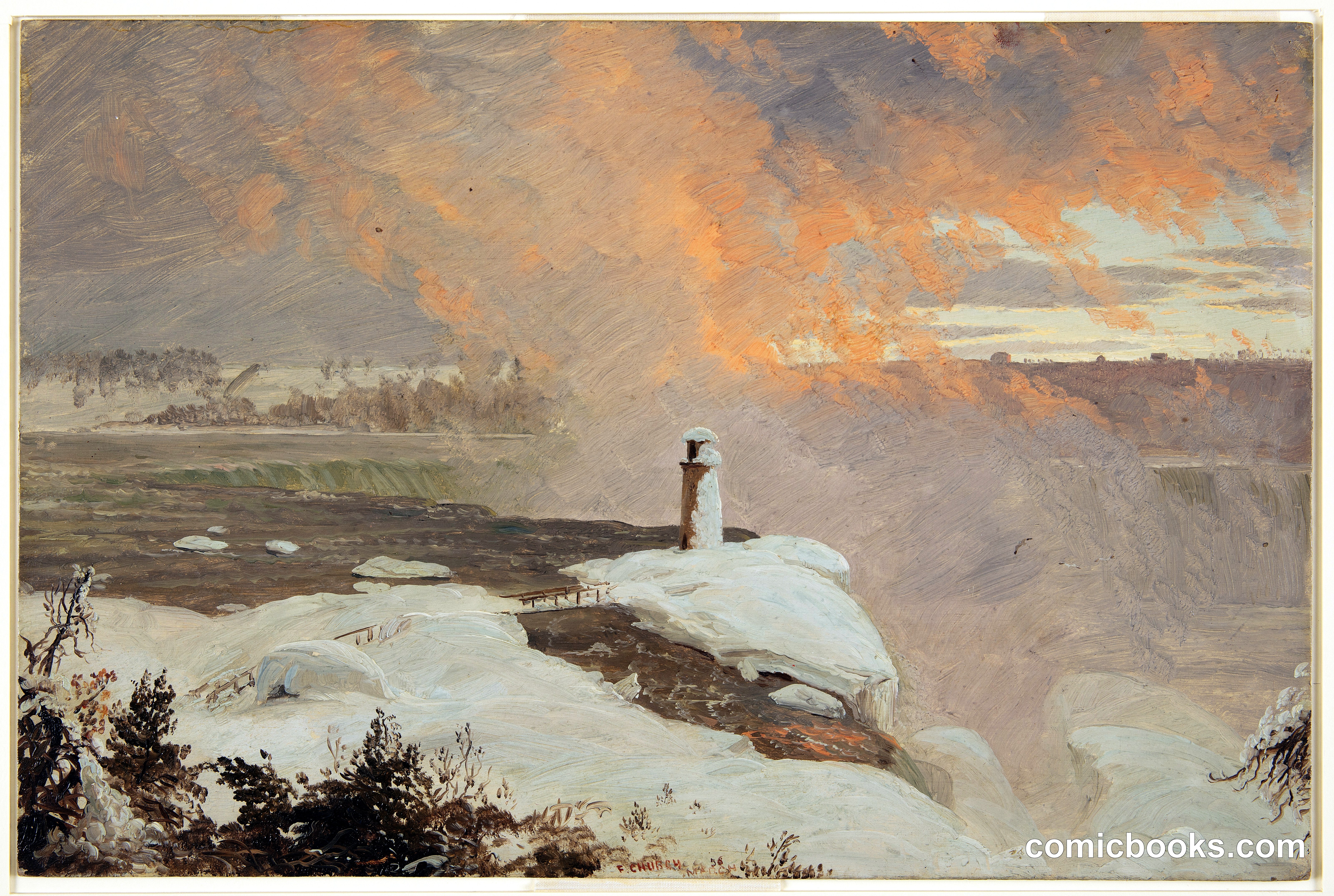 Niagara Falls and Terrapin Tower in Winter