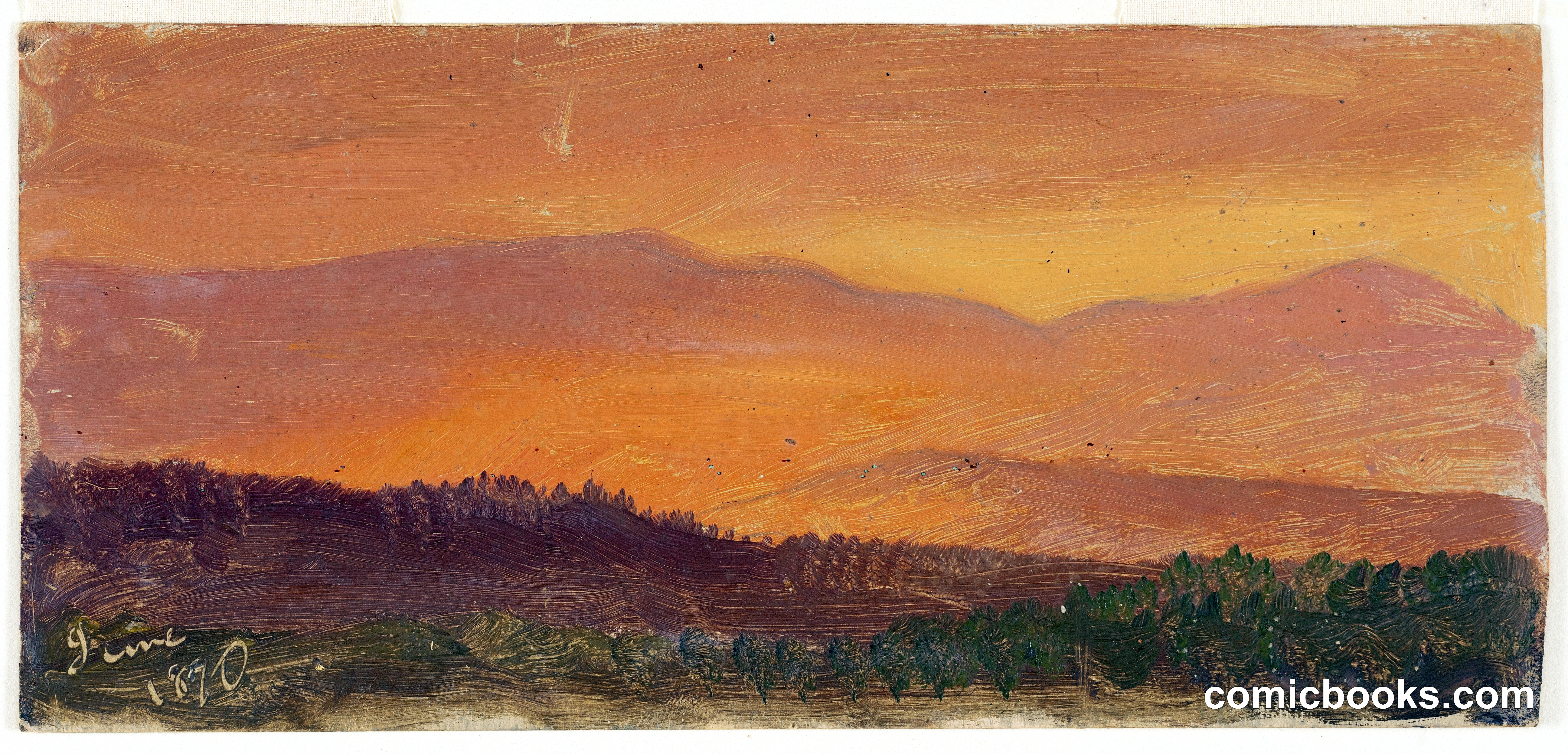 The Catskills at Sunset, Hudson, New York