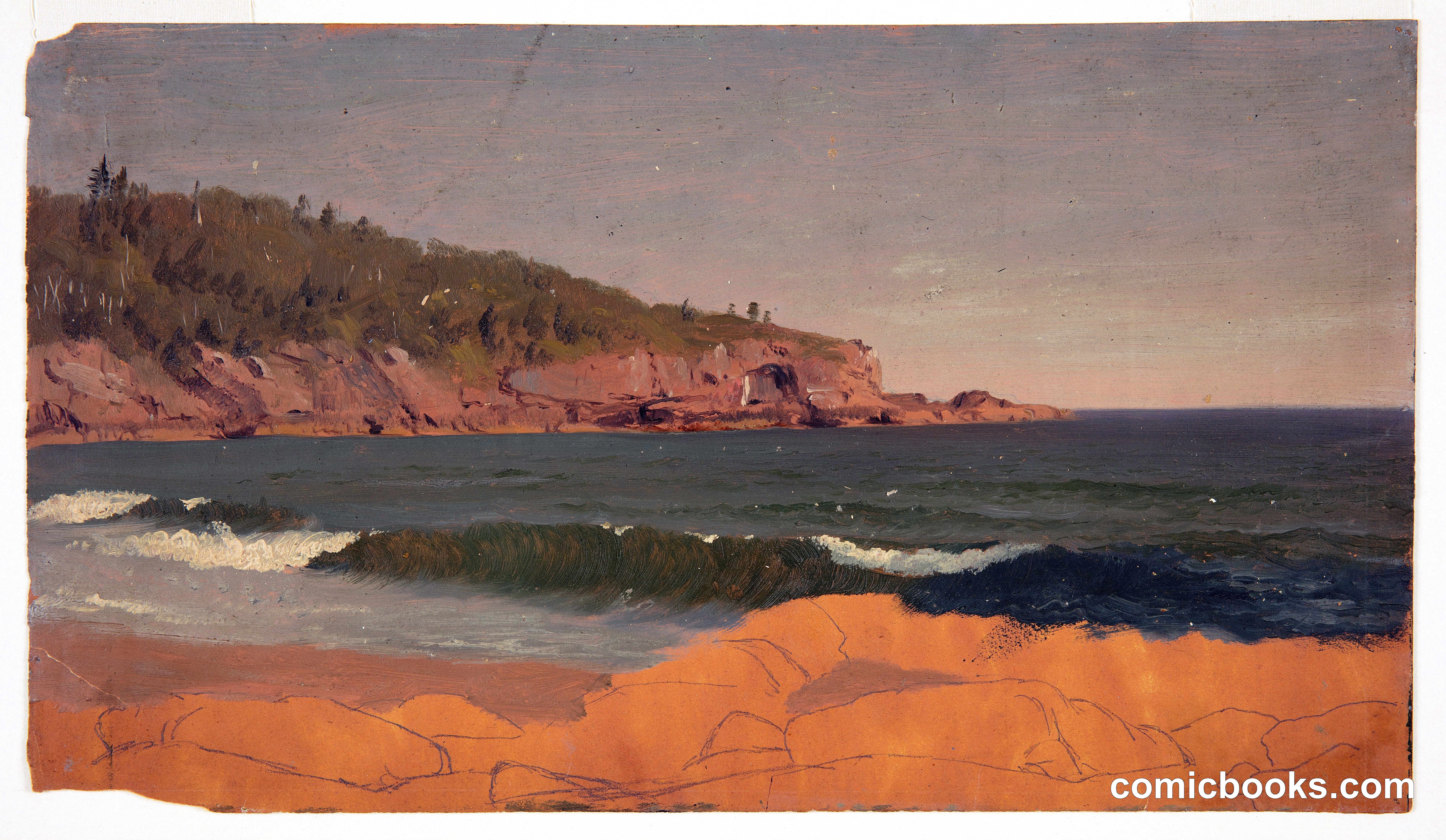 Great Head from Sand Beach, Mt. Desert Island, Maine