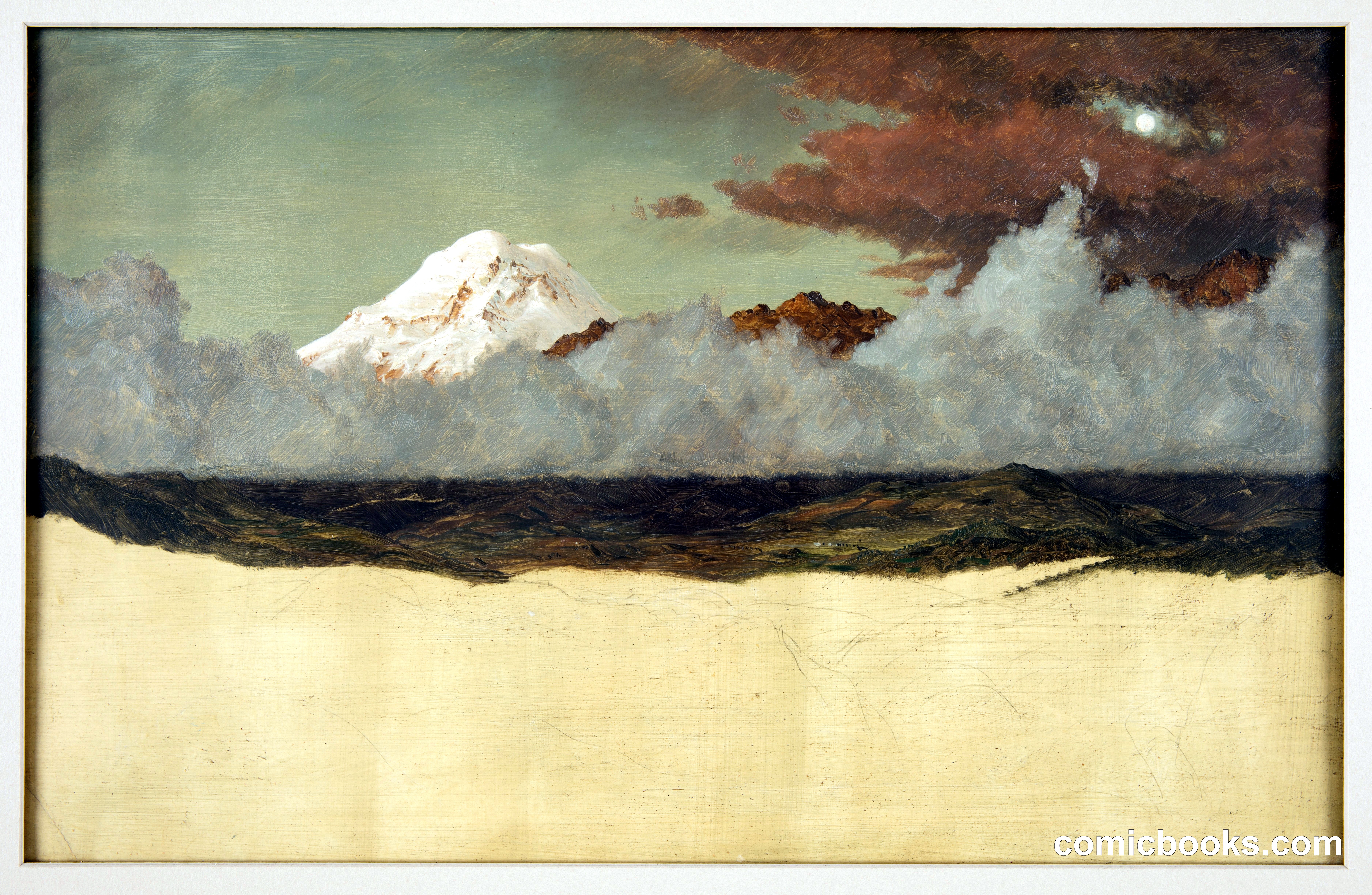 Chimborazo through Rising Mist and Clouds, Ecuador