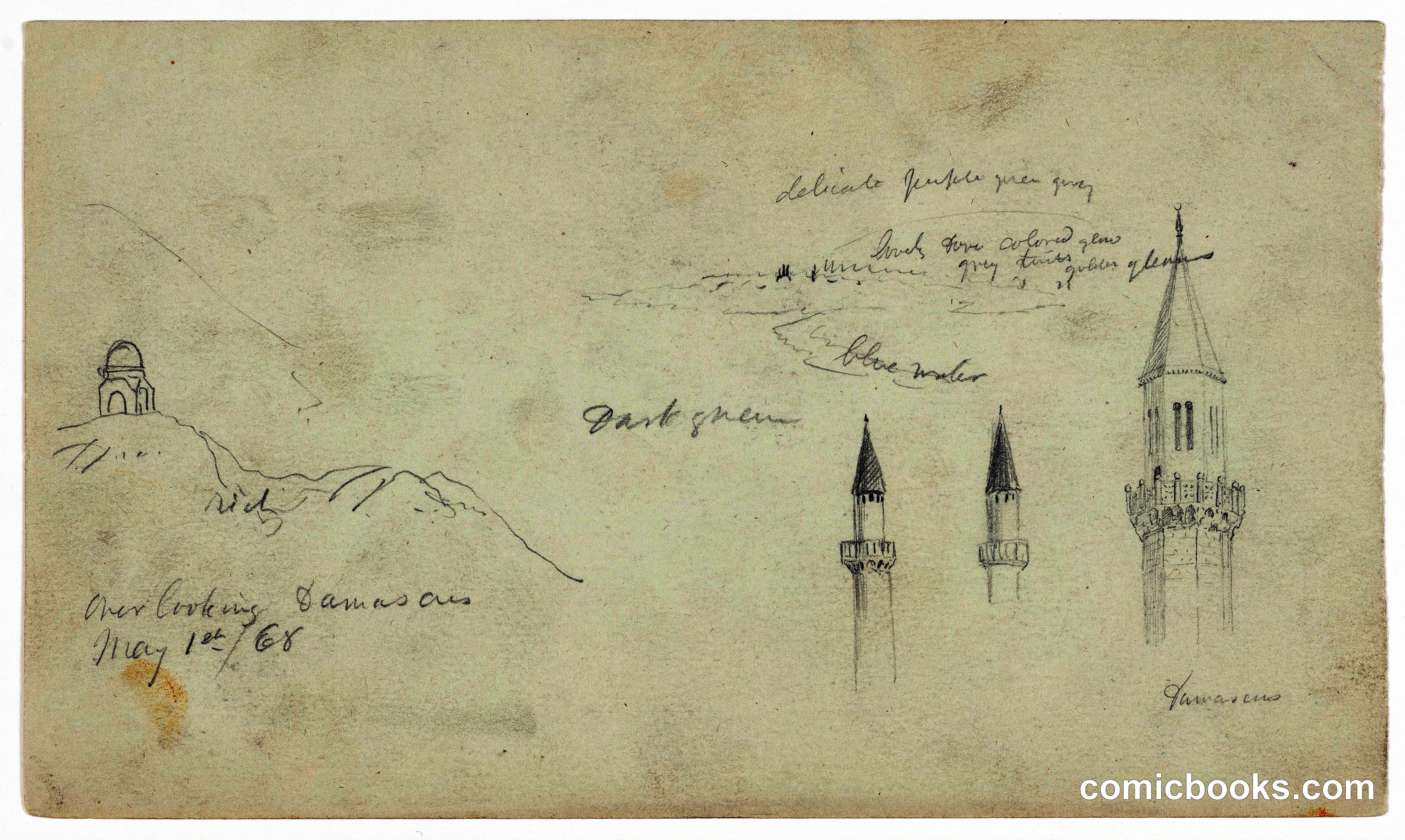 Architectural Sketches, Damascus, Syria