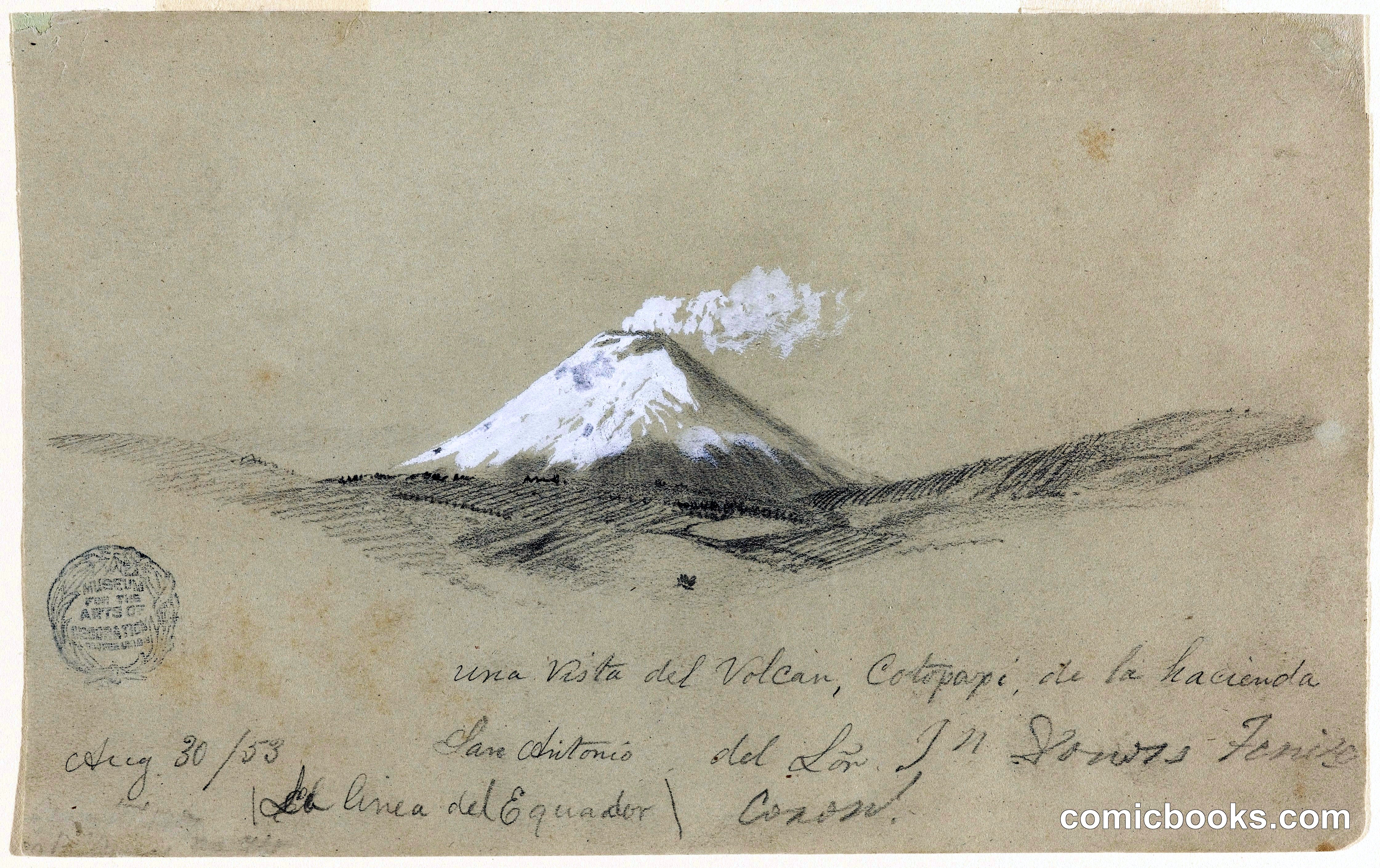 A View of the Volcano Cotopaxi from the Hacienda San Antonio, Ecuador