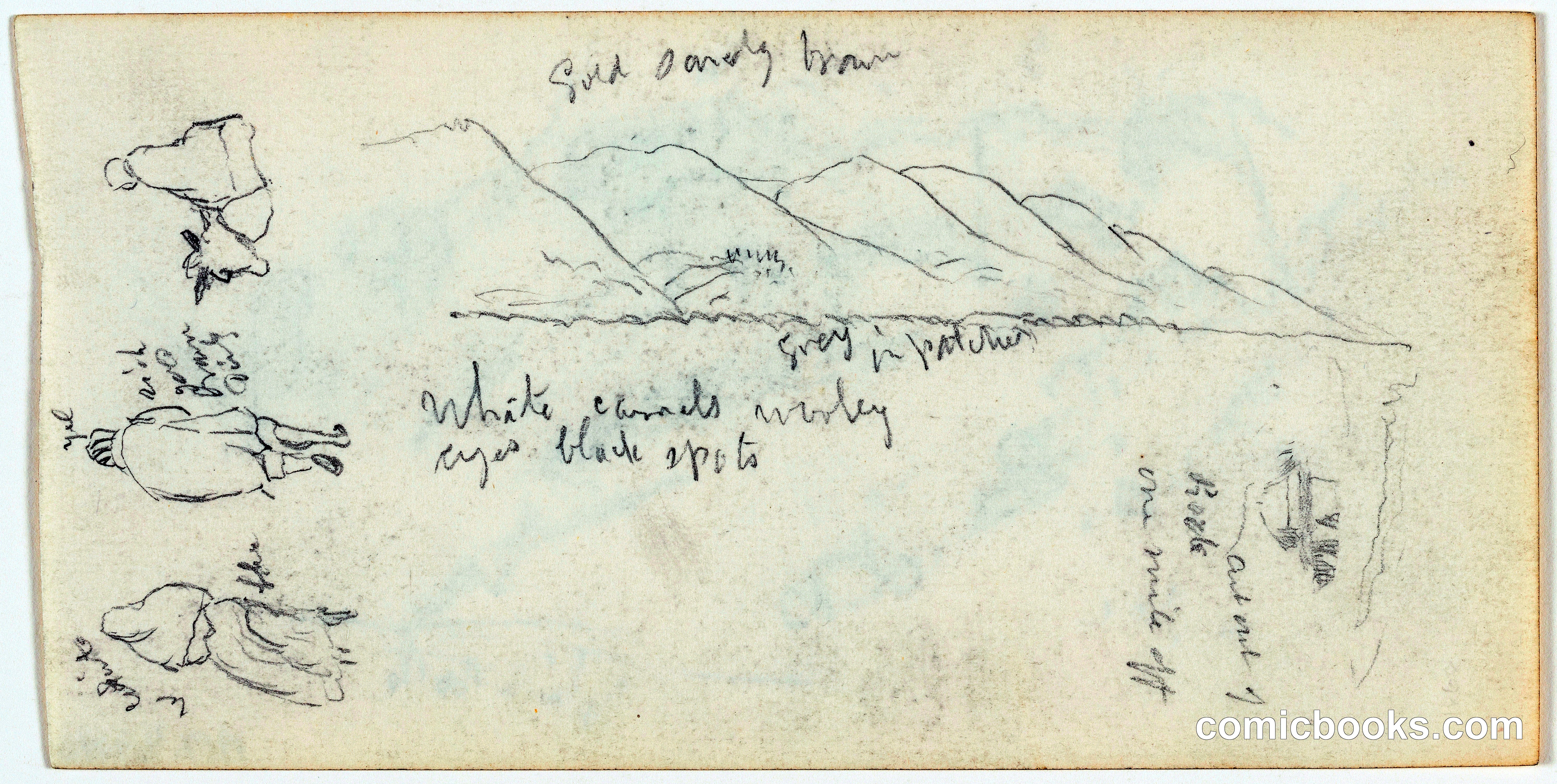 Landscape Sketch with Figures, Palestine or Syria