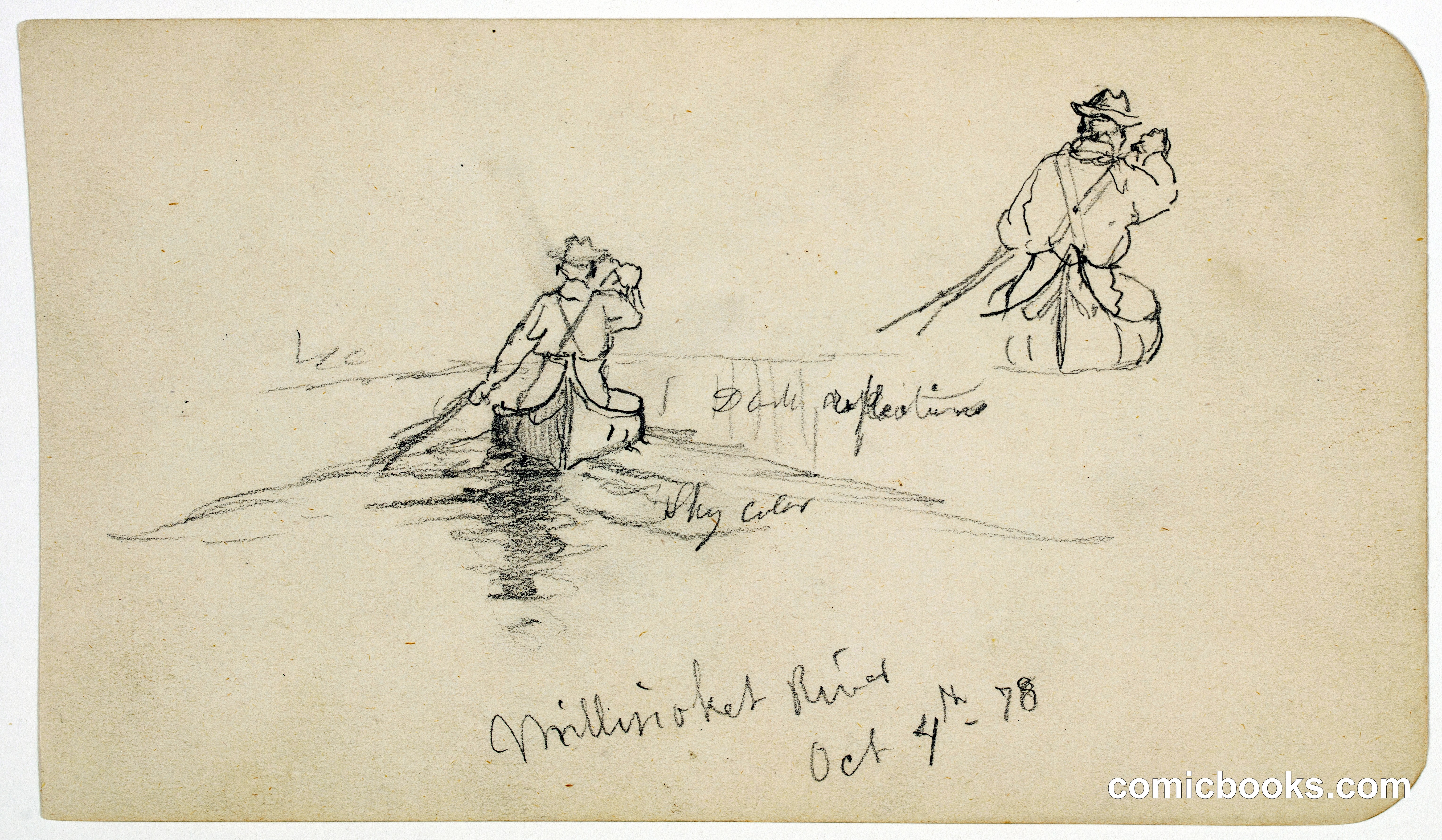 Canoe Rider on the Millinocket River, Maine