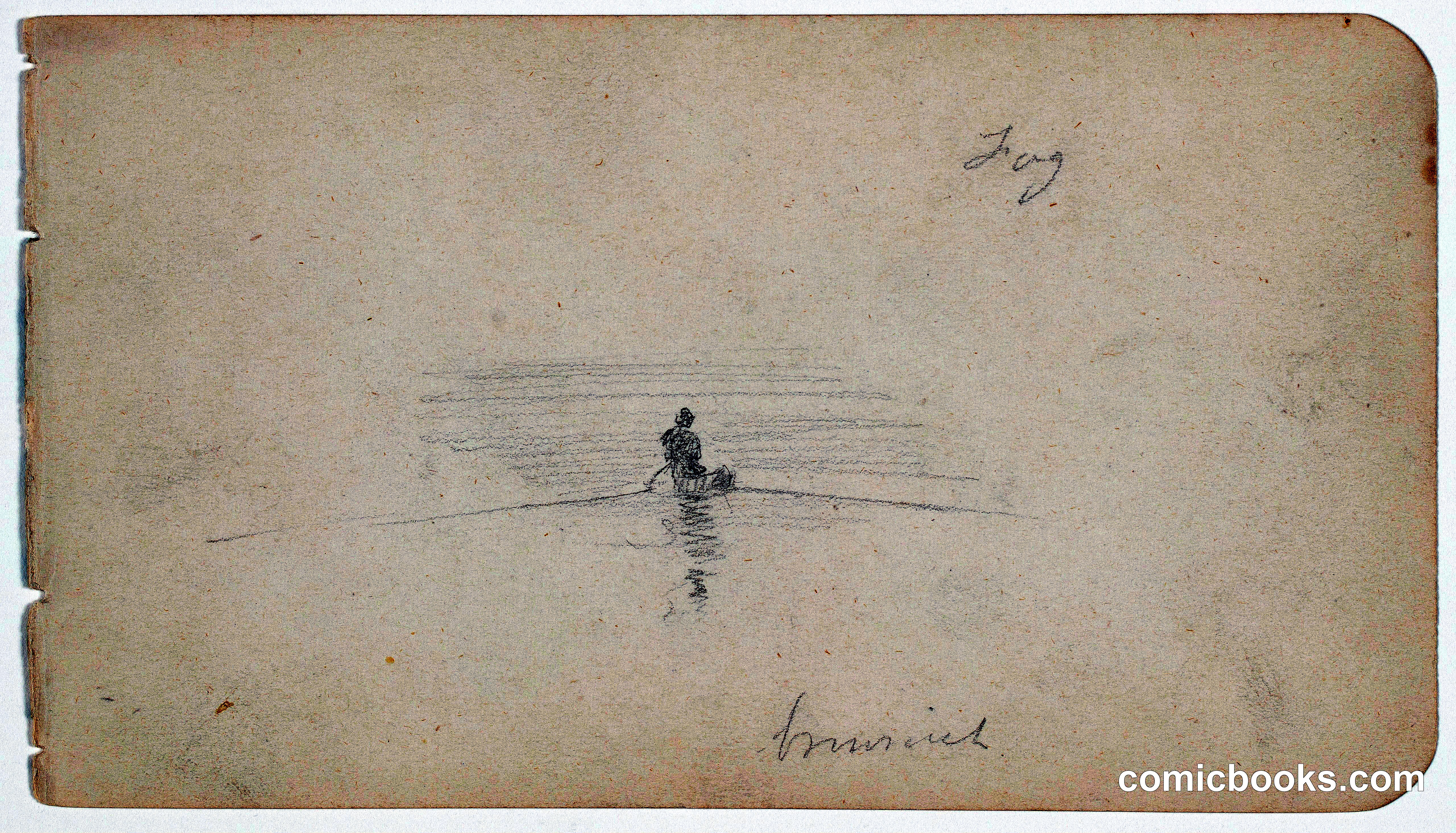 Canoe Rider in the Fog, Lake Millinocket, Maine