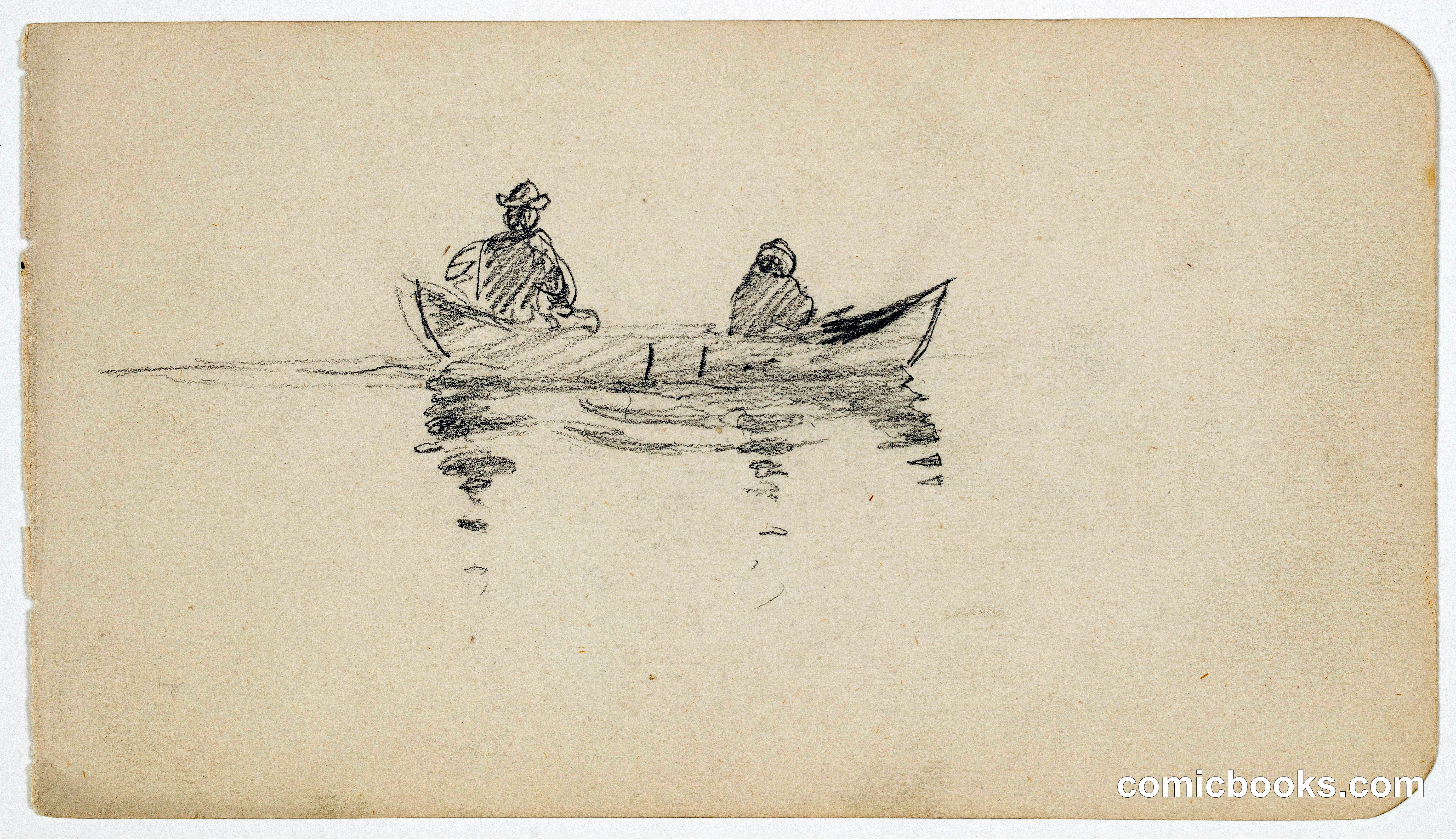 Figures in a Canoe, Lake Millinocket, Maine