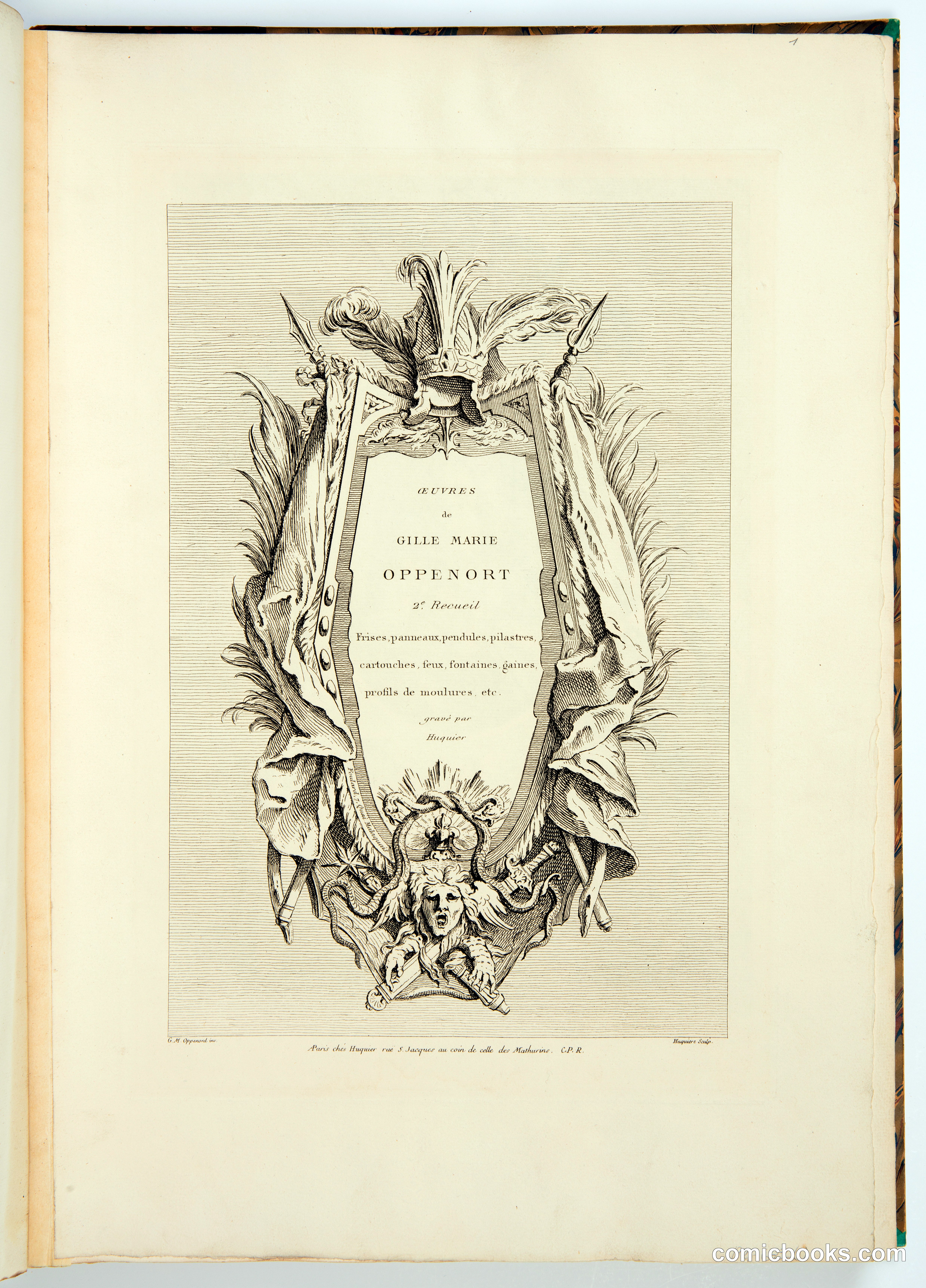 Title Page for Gilles-Marie Oppenord's Works