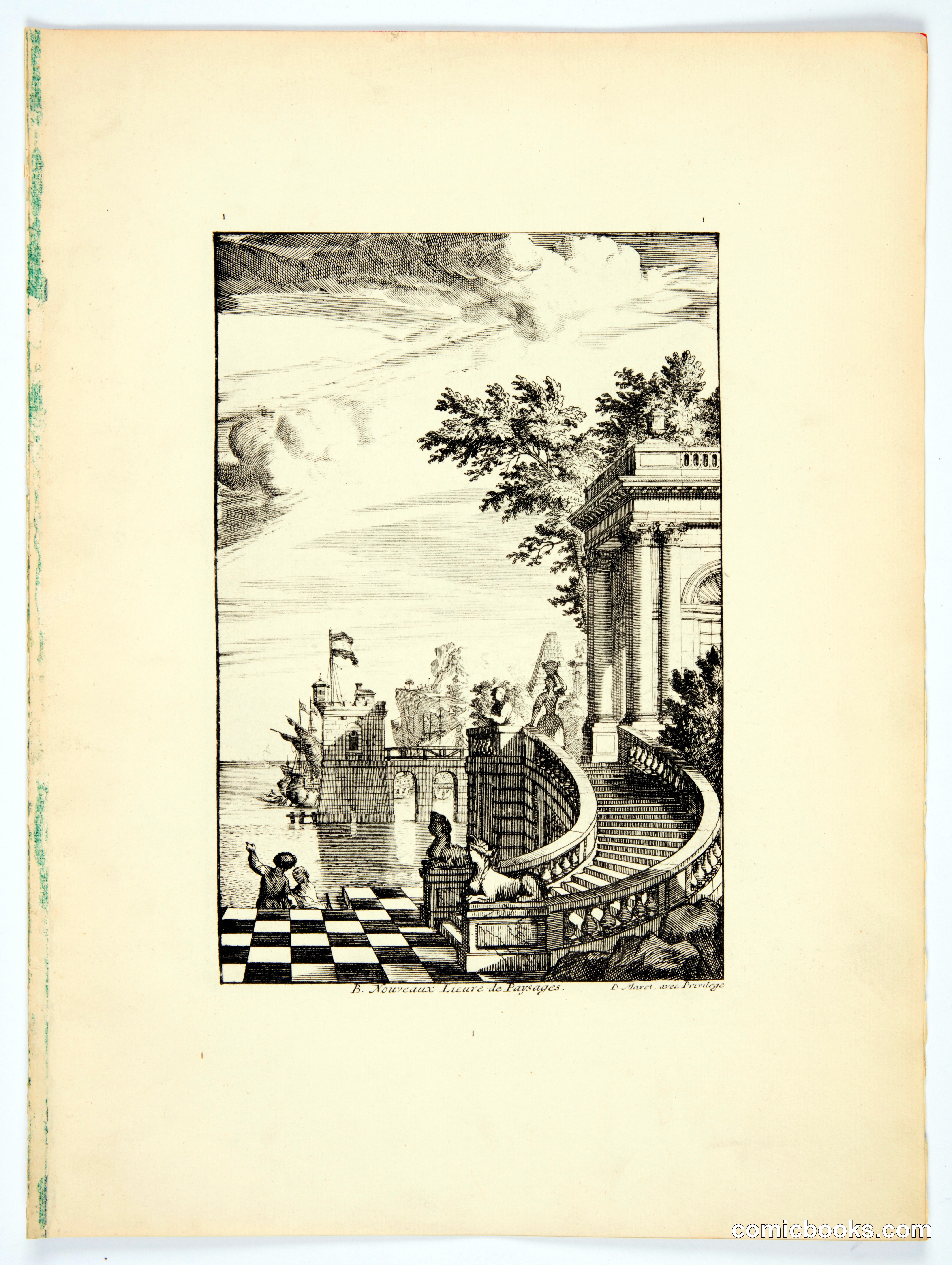Architectural Fantasy with Classical Staircase