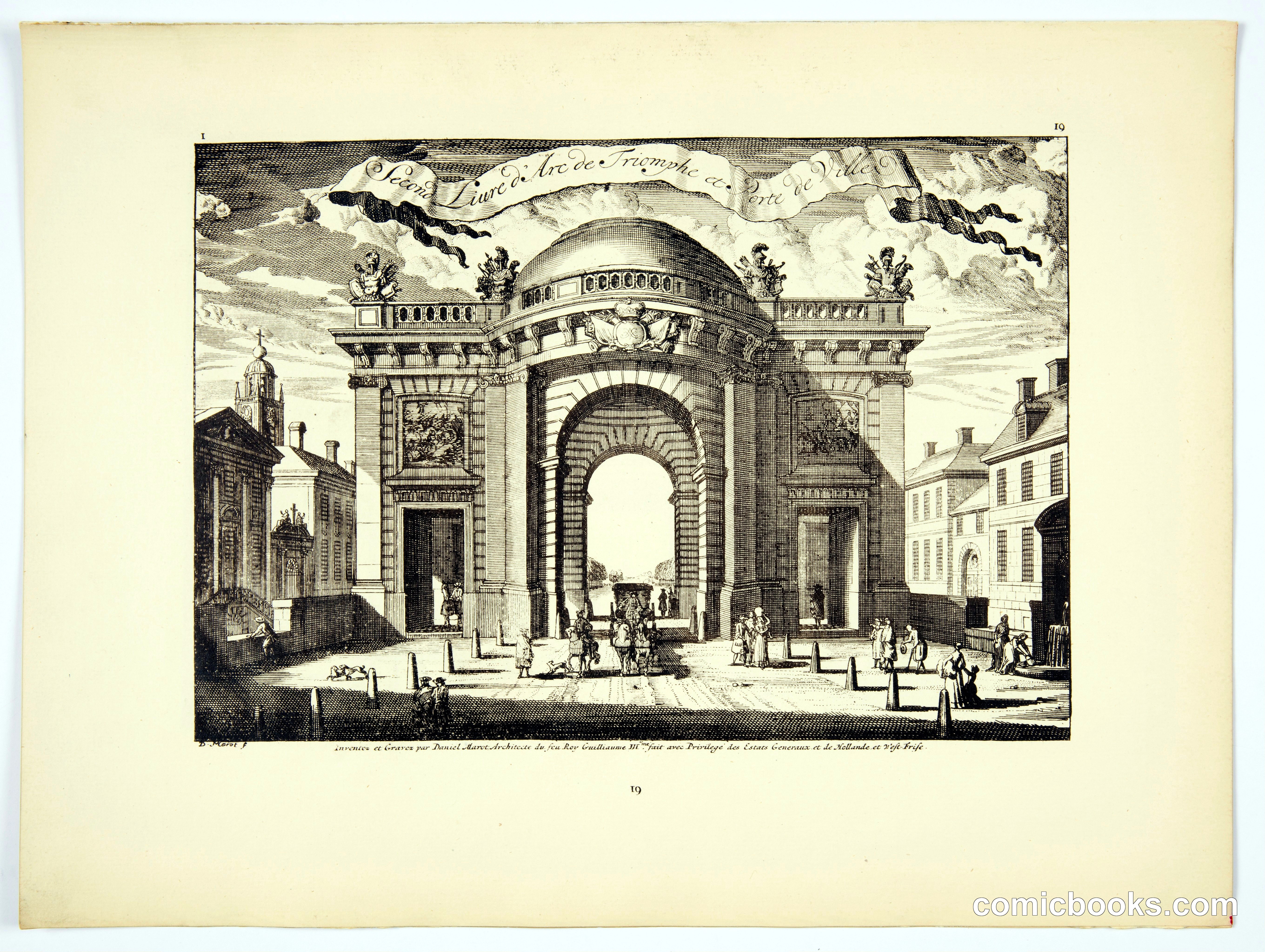 Architectural Engraving: Classical Gateway