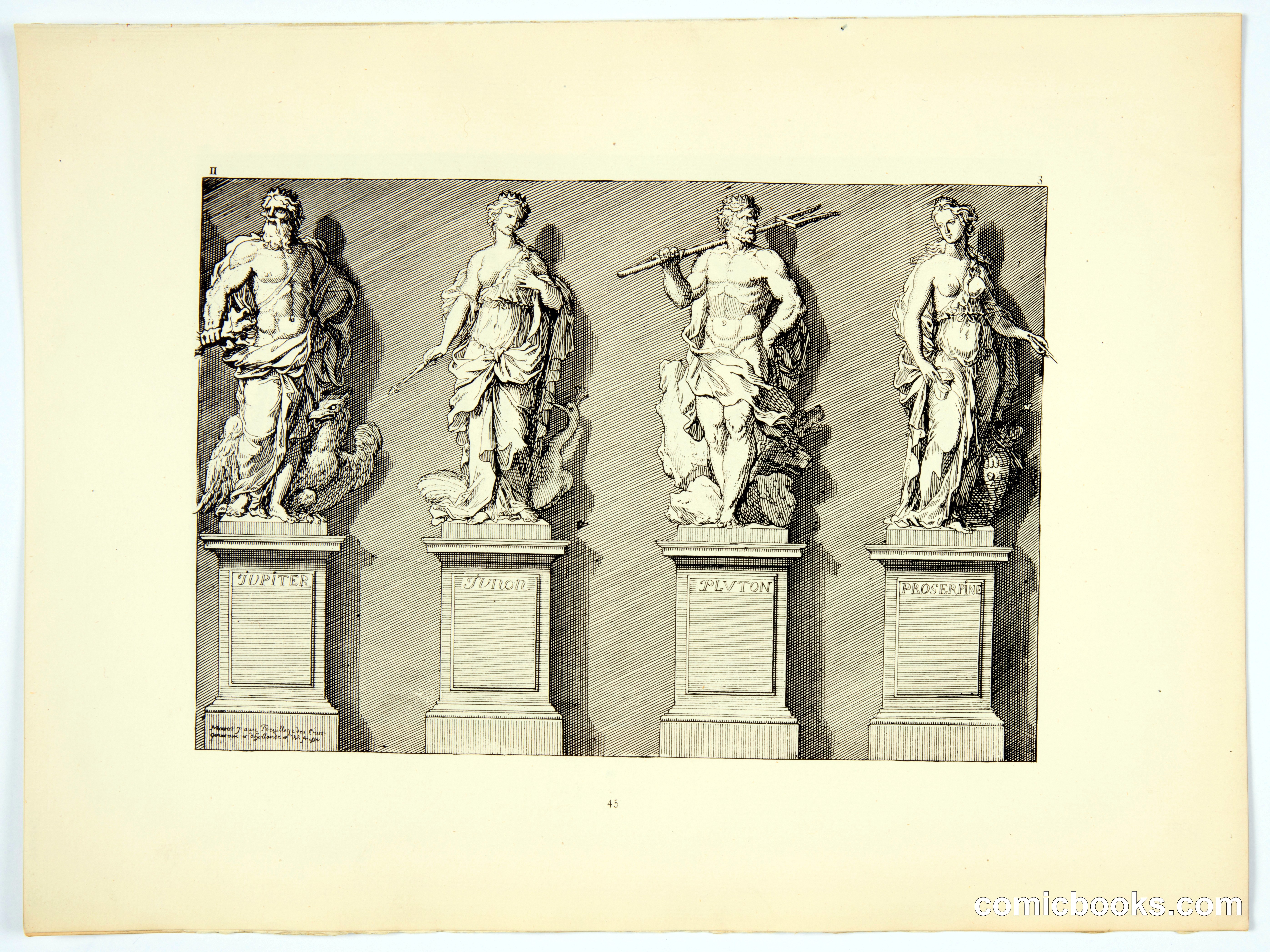 Allegorical Figures on Pedestals