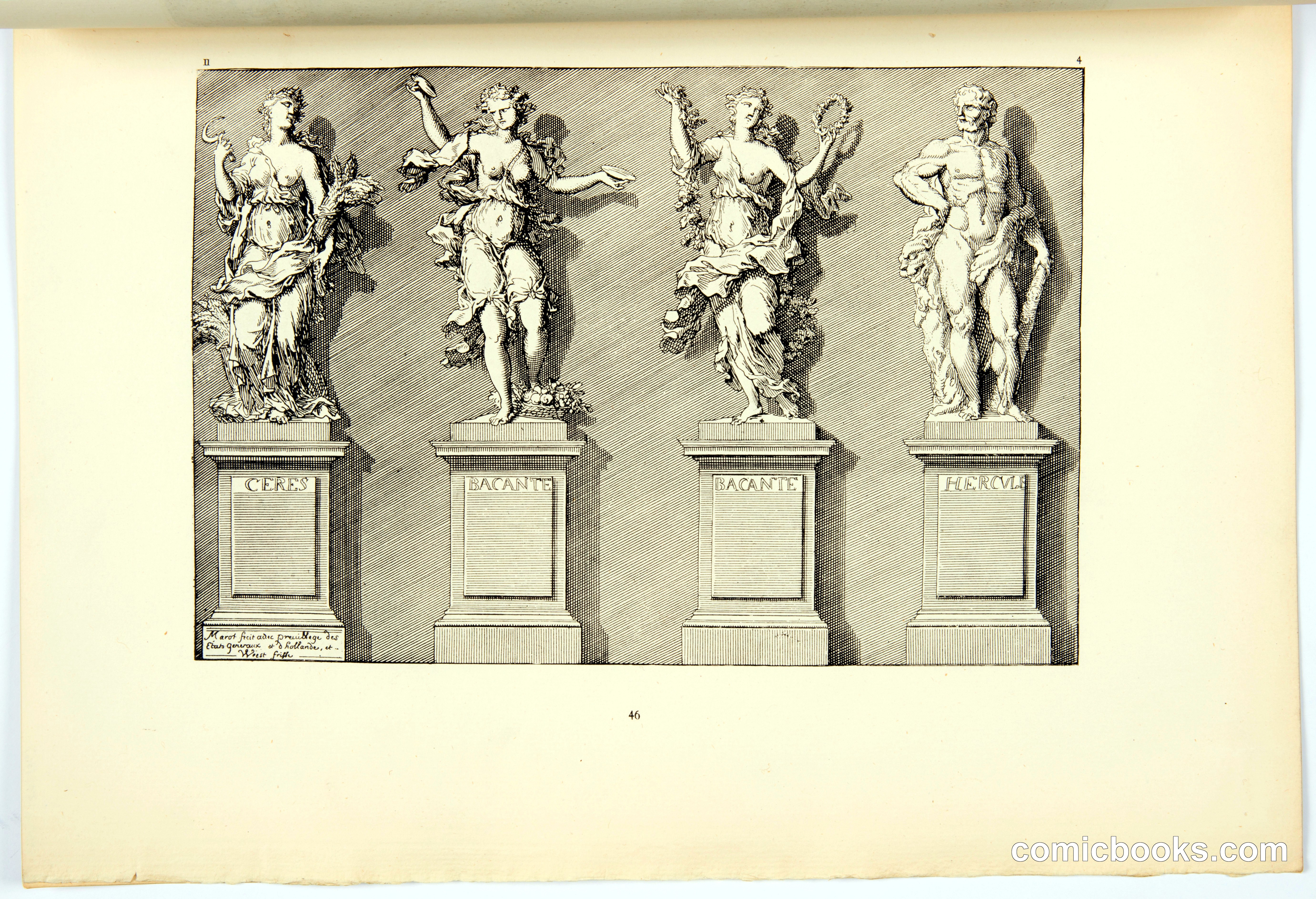 Allegorical Figures on Pedestals