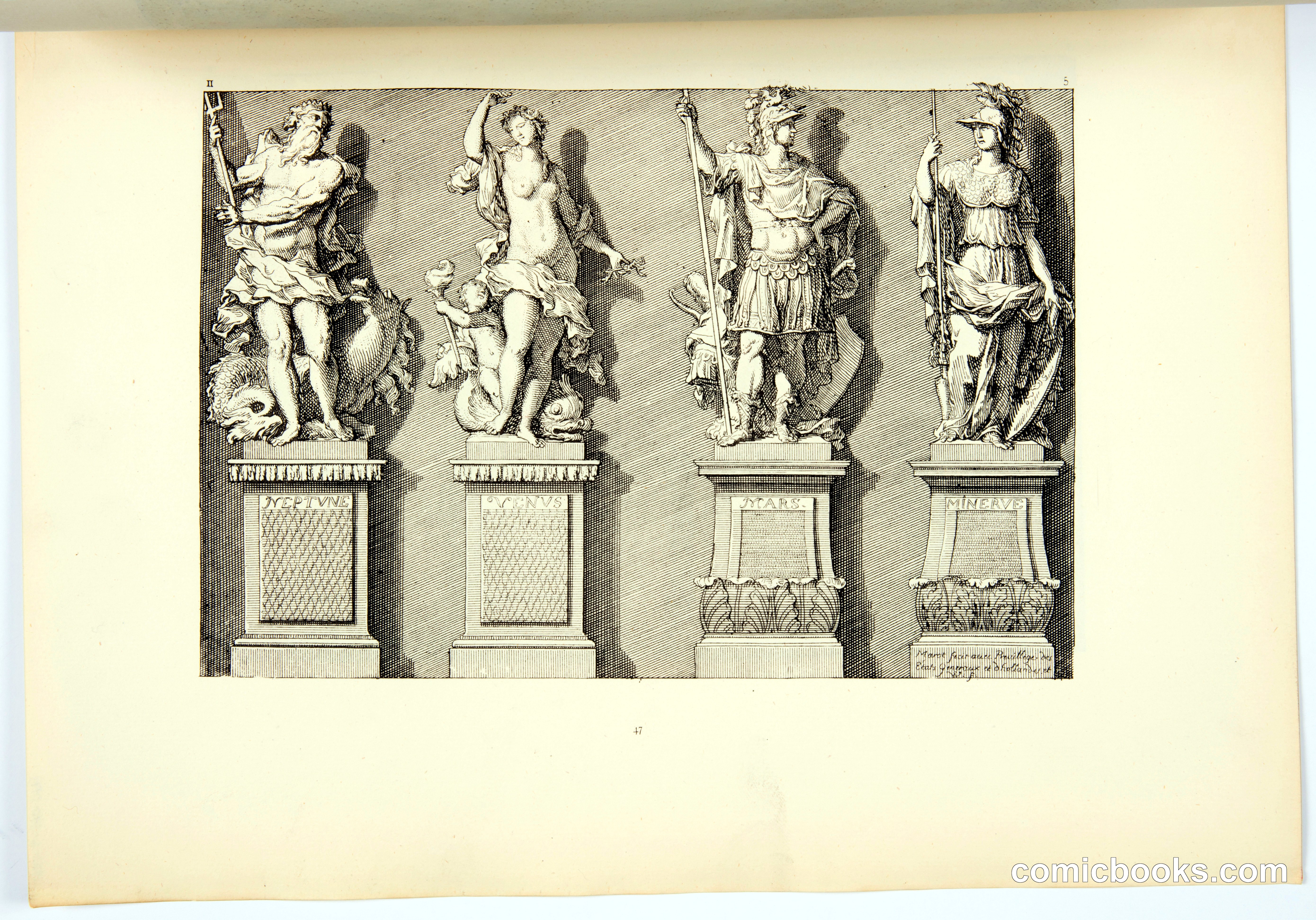 Allegorical Figures on Pedestals