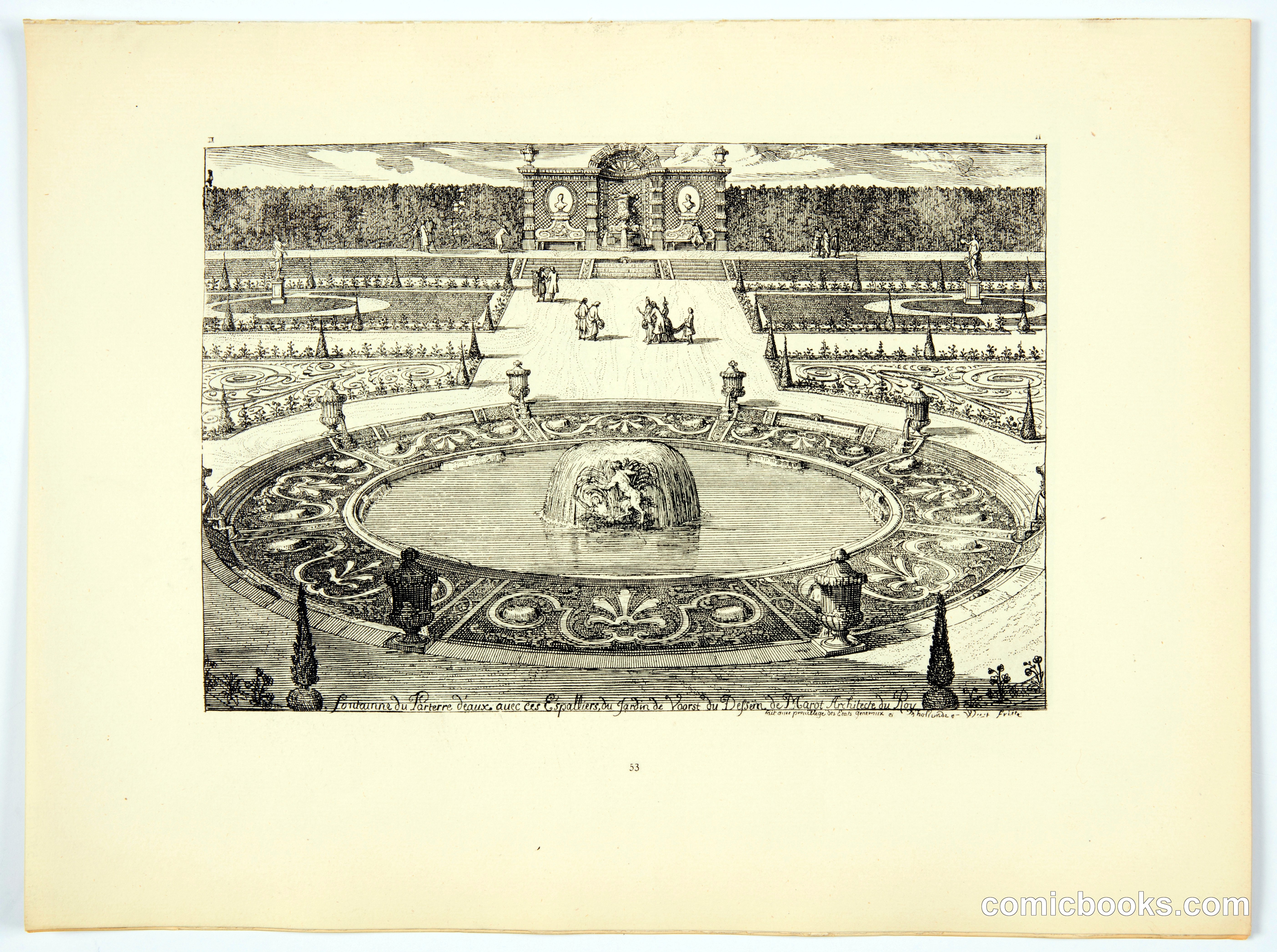 Ornamental Garden with Fountain and Amphitheater
