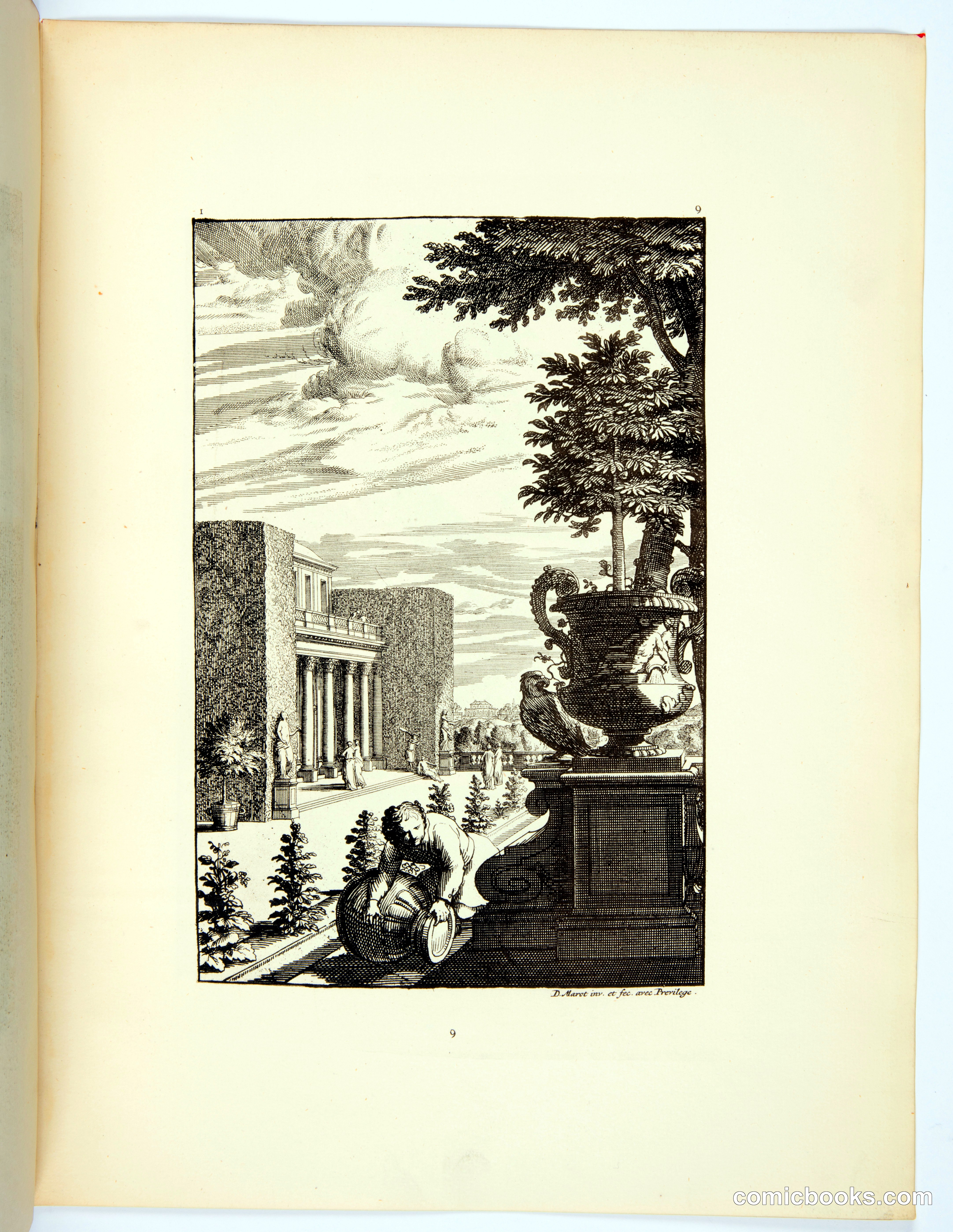 Garden Vista with Ornamental Urn