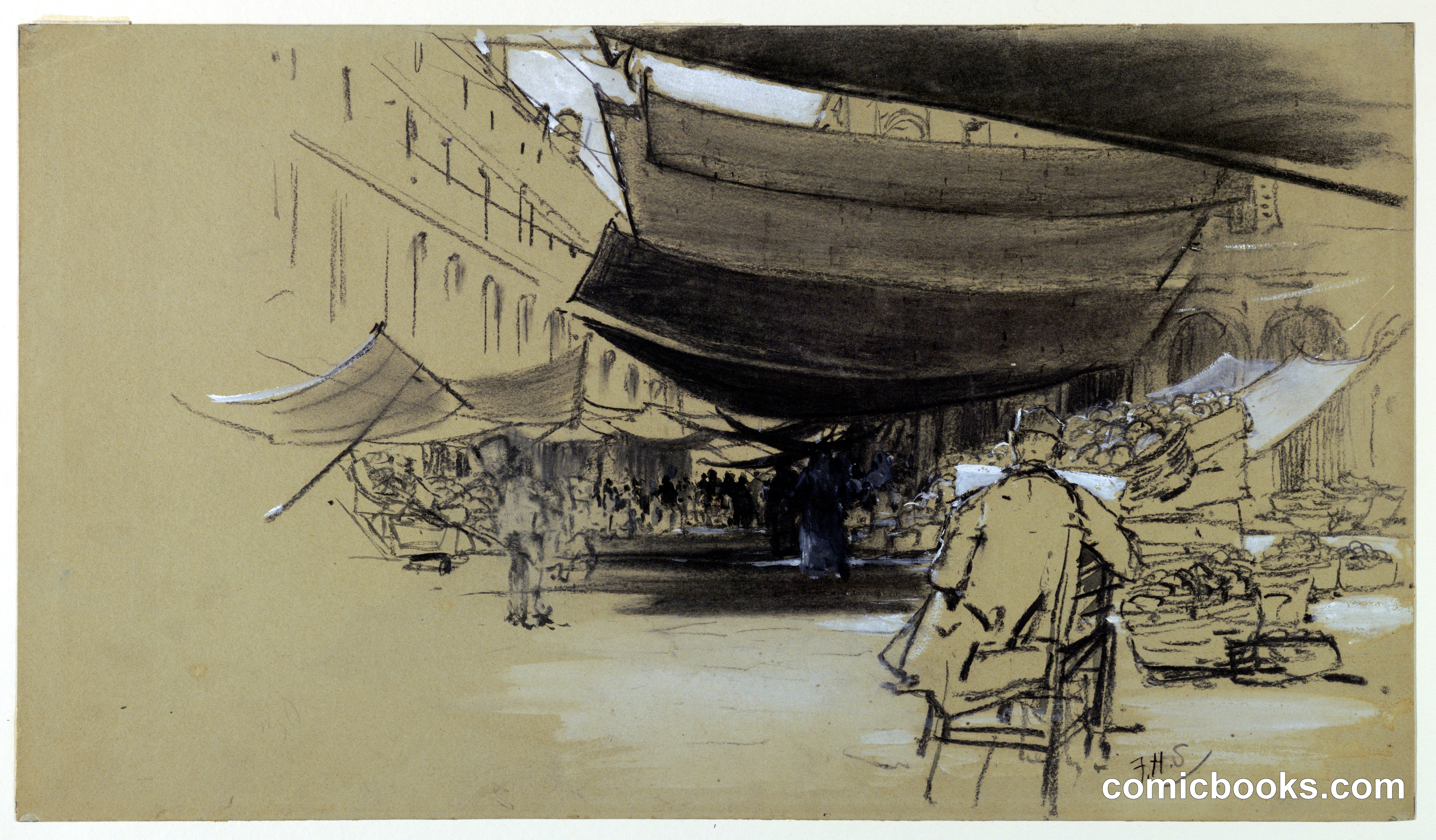 The Awnings of the Fruit Market