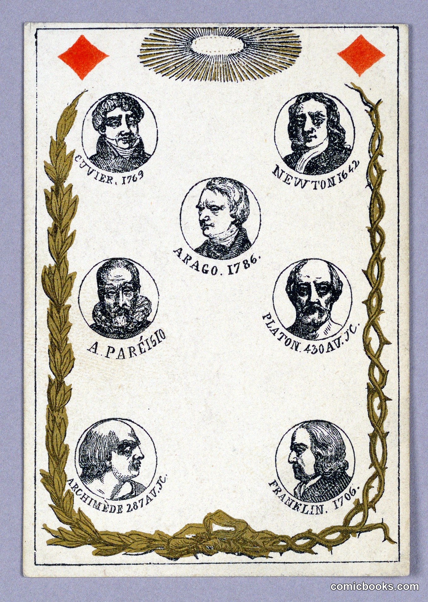 Great Scientists Playing Card