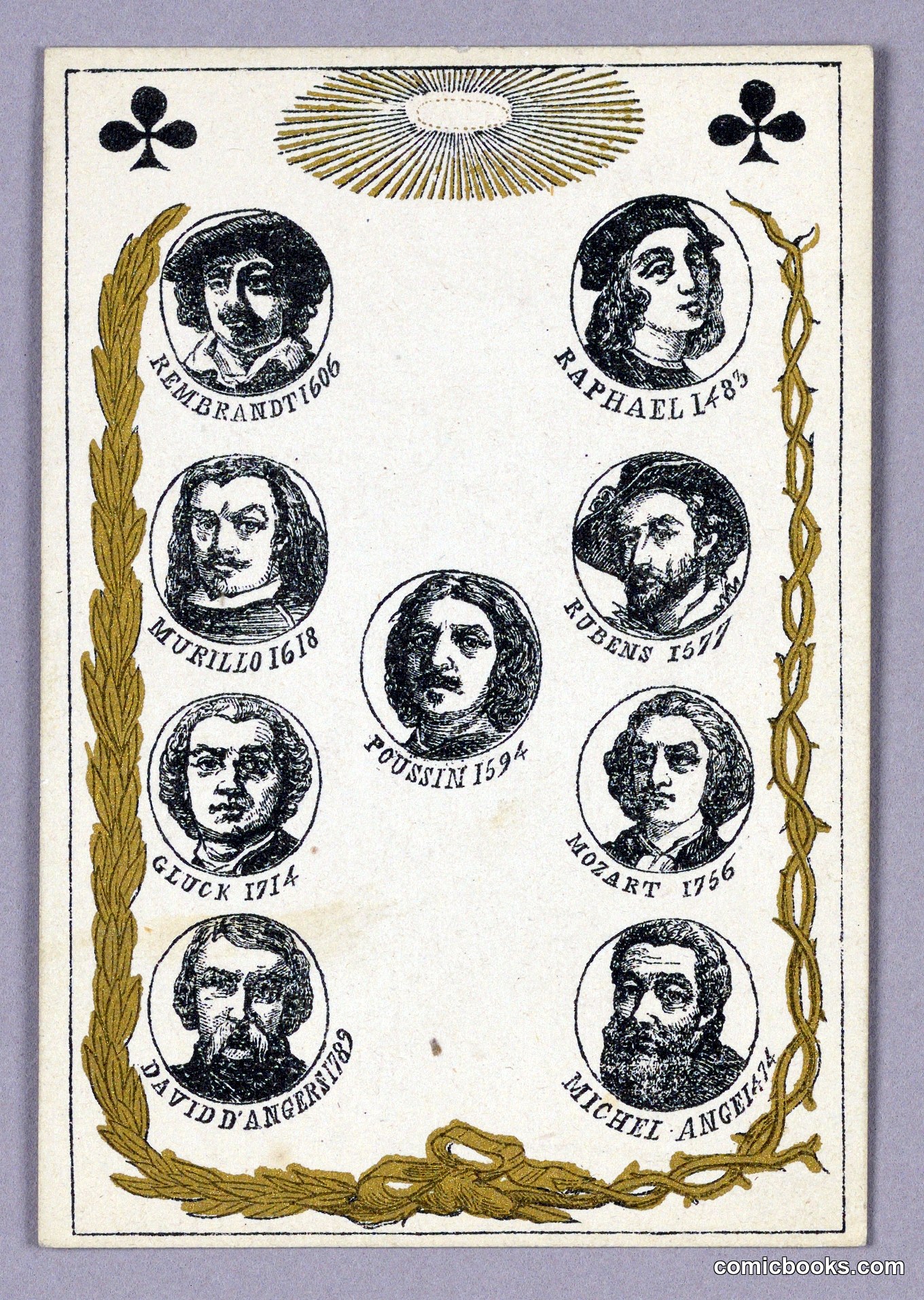 Great Writers Playing Card