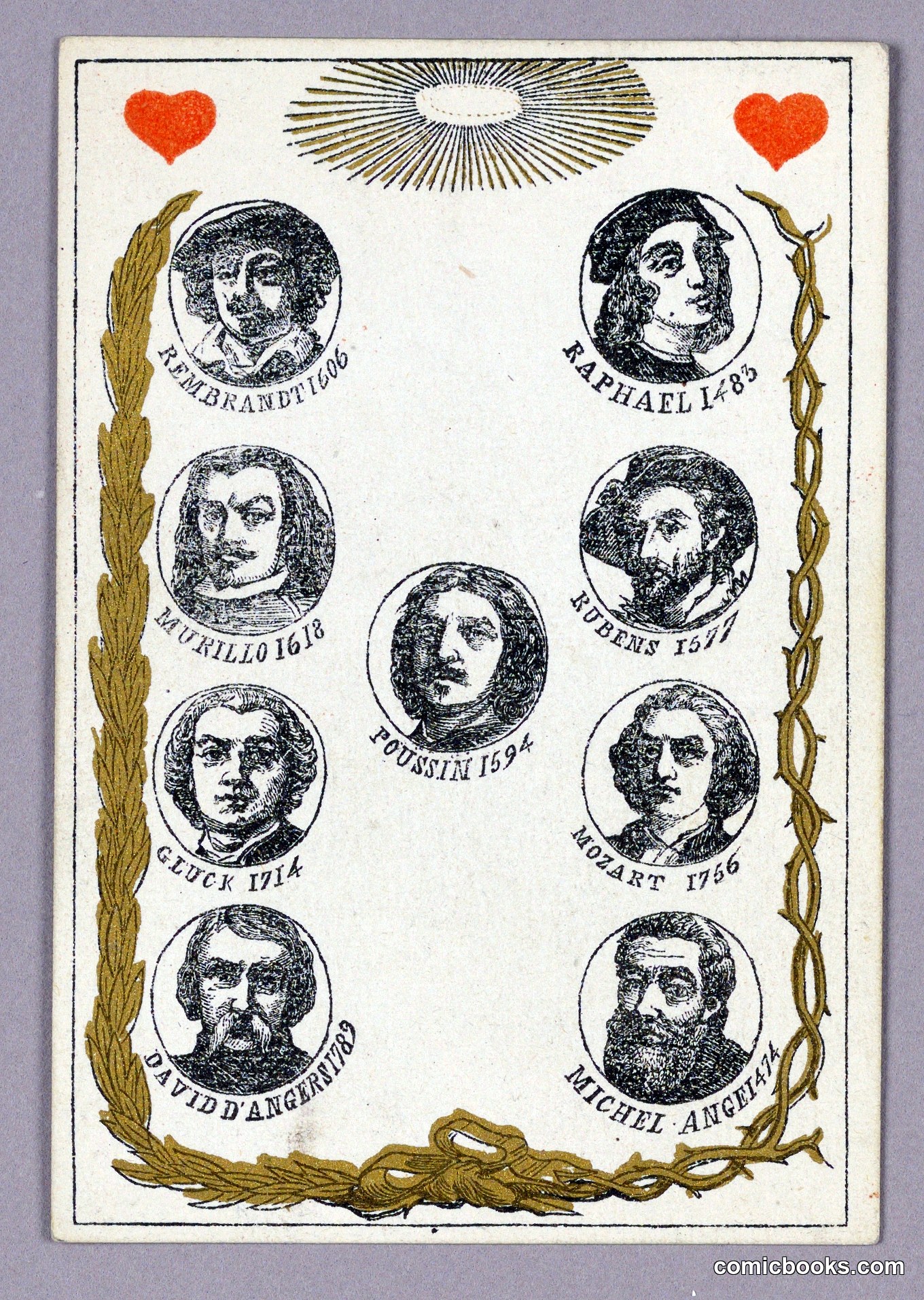 Cartes héroïques (Great Artists Playing Card)
