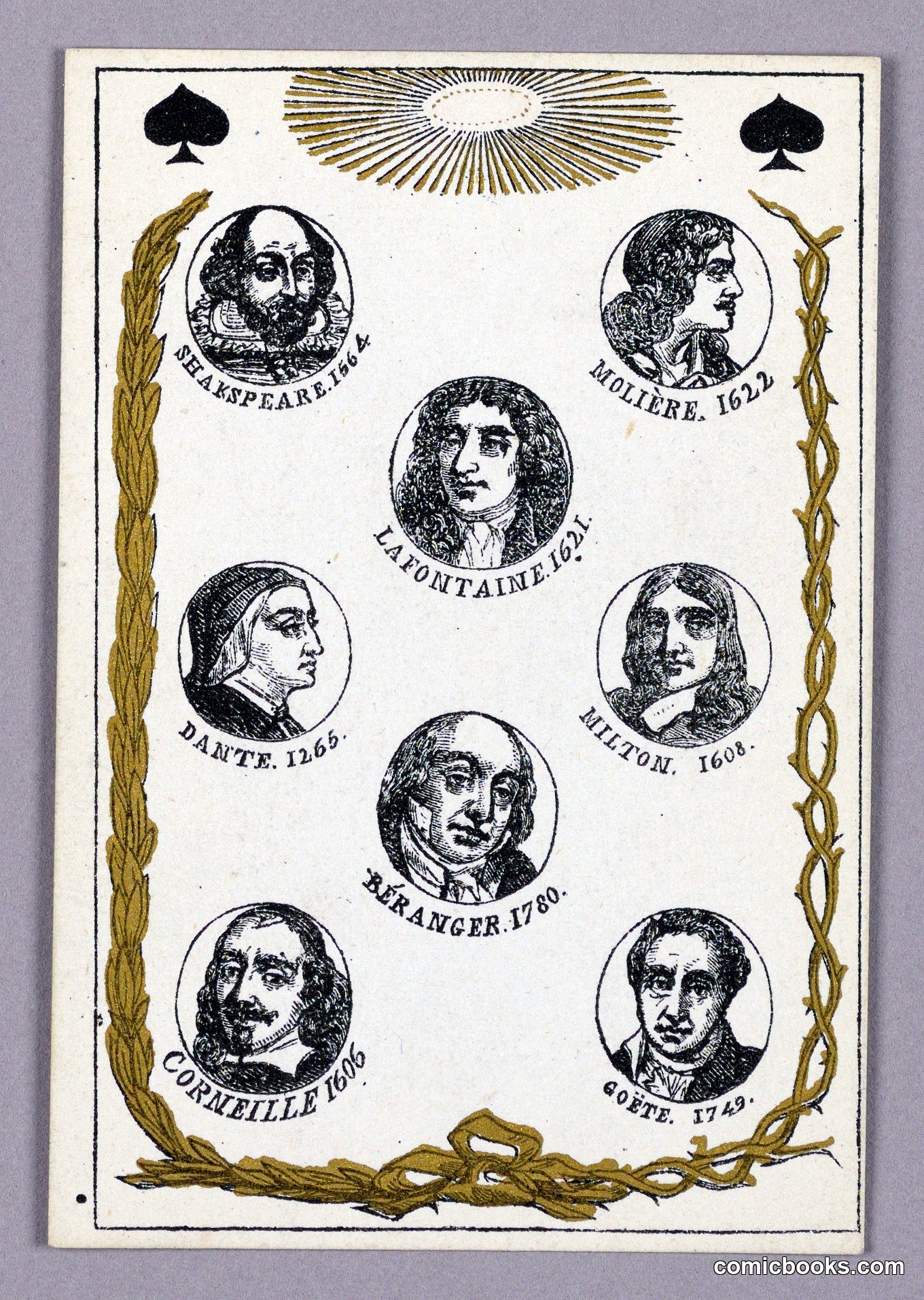 Great Writers Playing Card