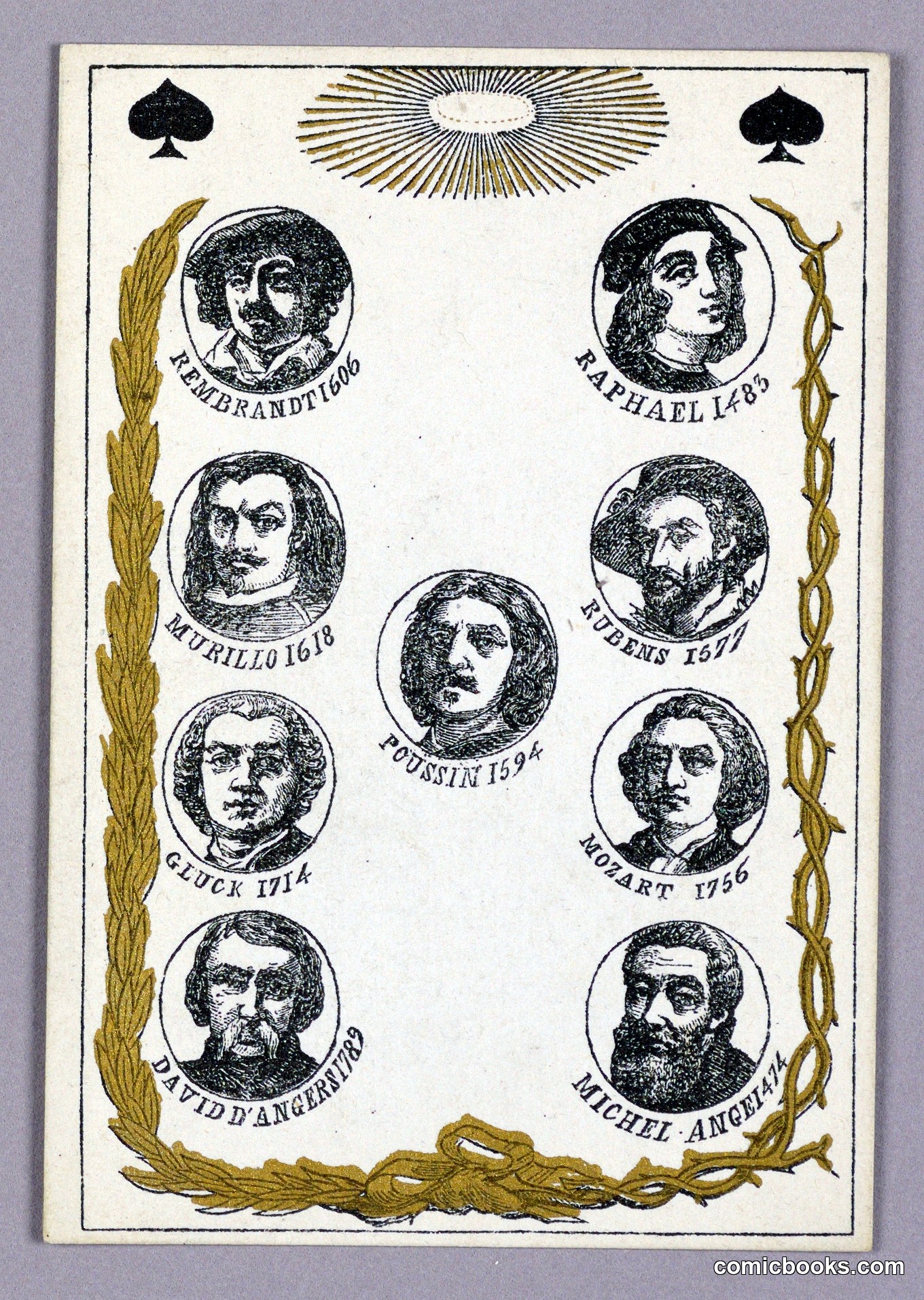 Great Artists Playing Card