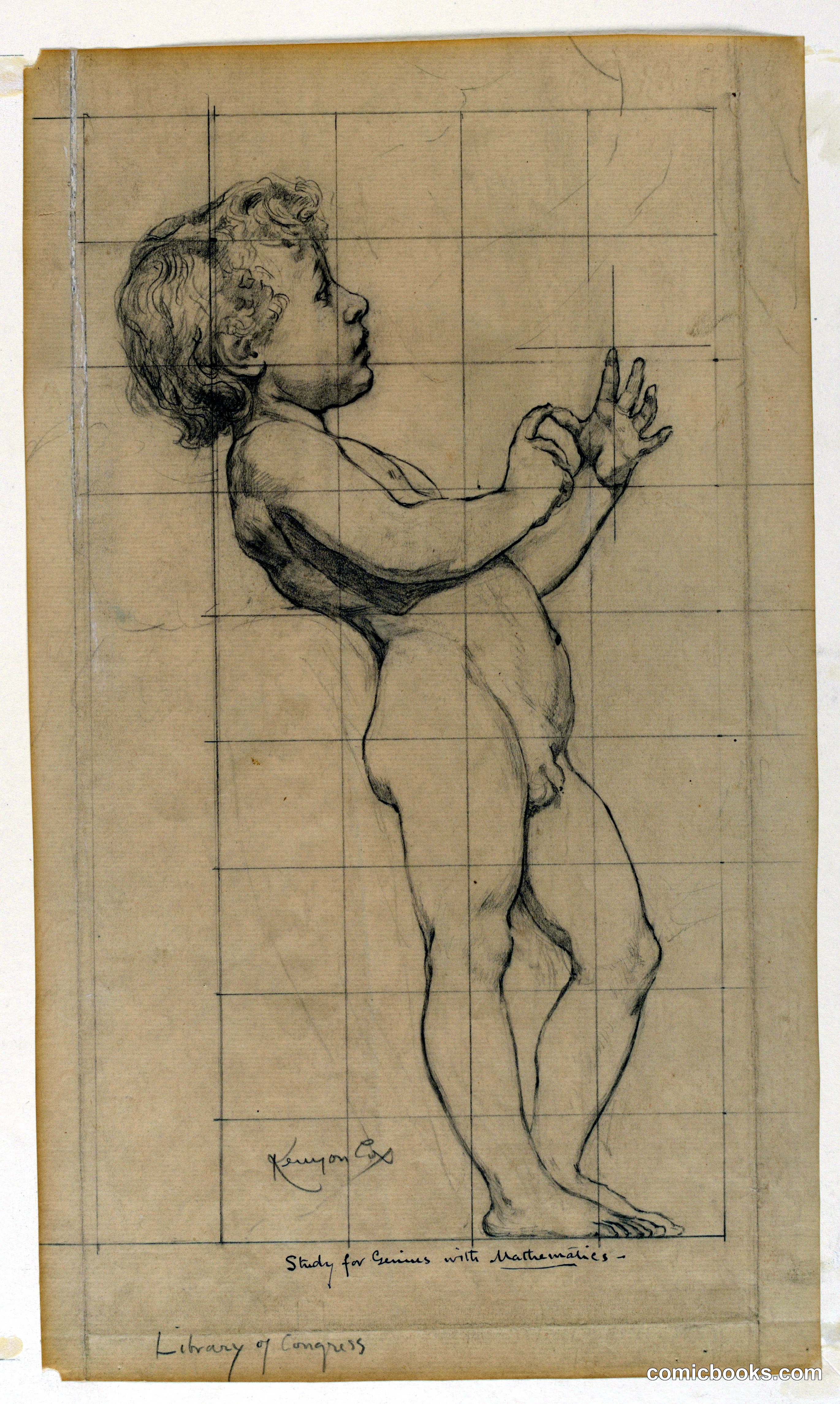 Study for 'Mathematics,' from The Sciences
