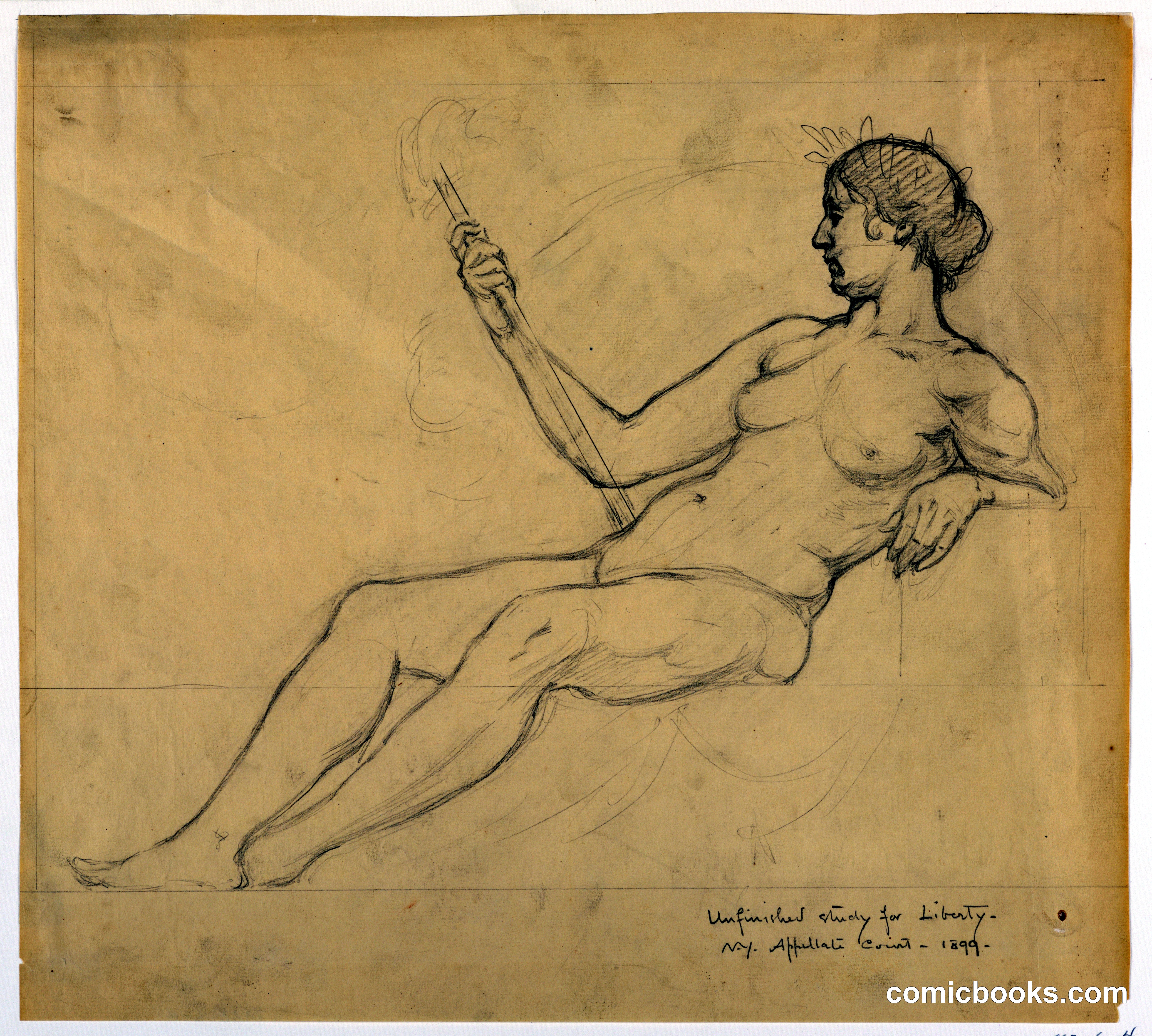 Study for 'Liberty,' Appellate Division Court House