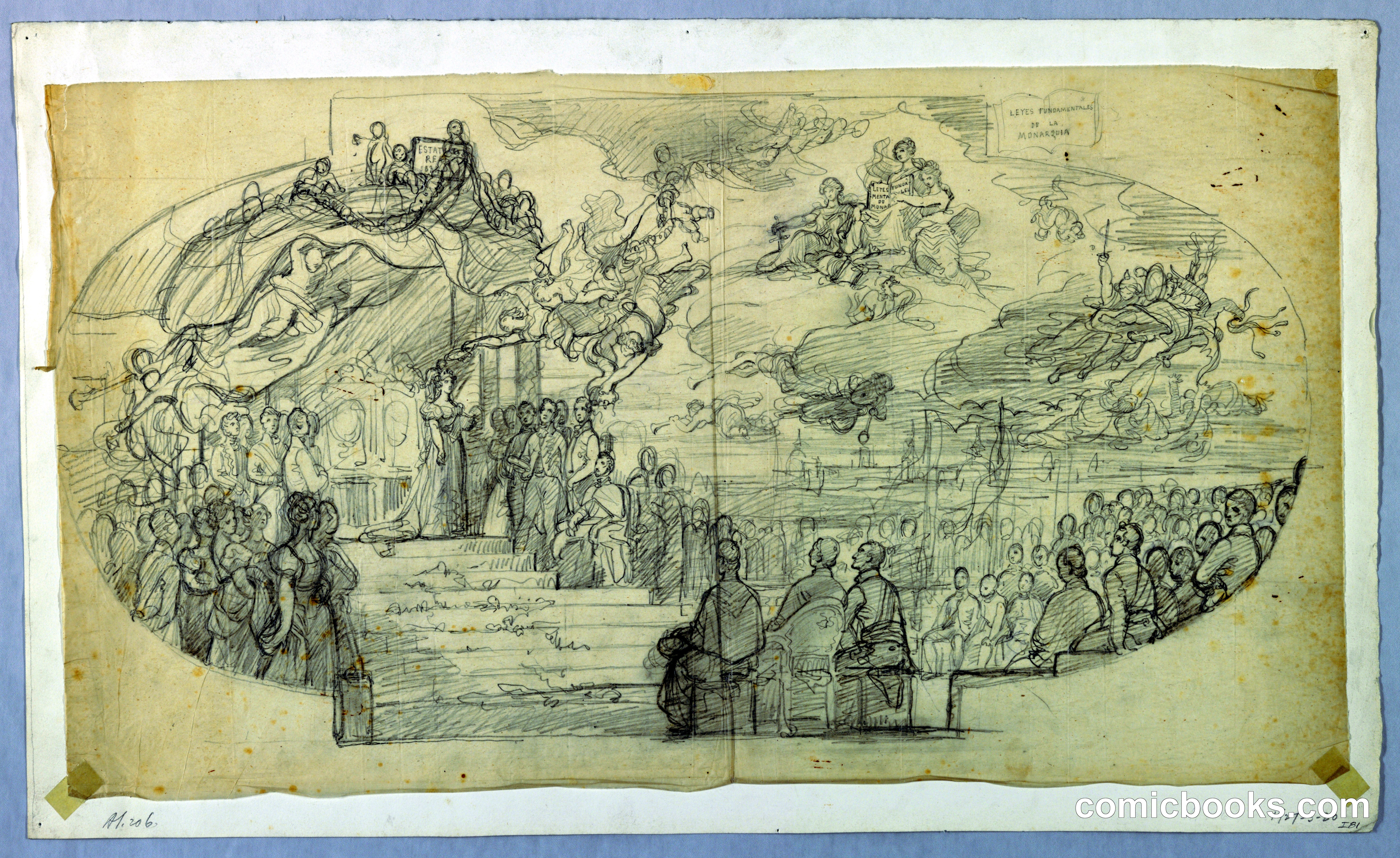 Study for the Allegory of the Cortes of 1834